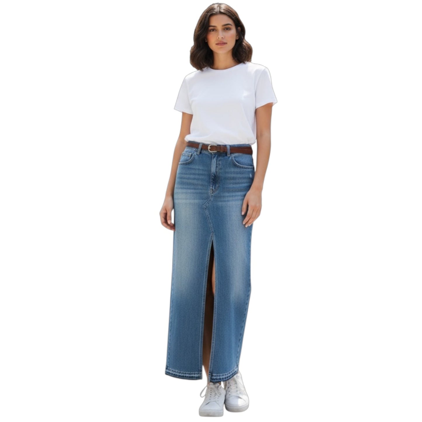 Love Limited Edition Split Hem Denim Maxi Skirt By Dondup In Blue, Size: 2/26
