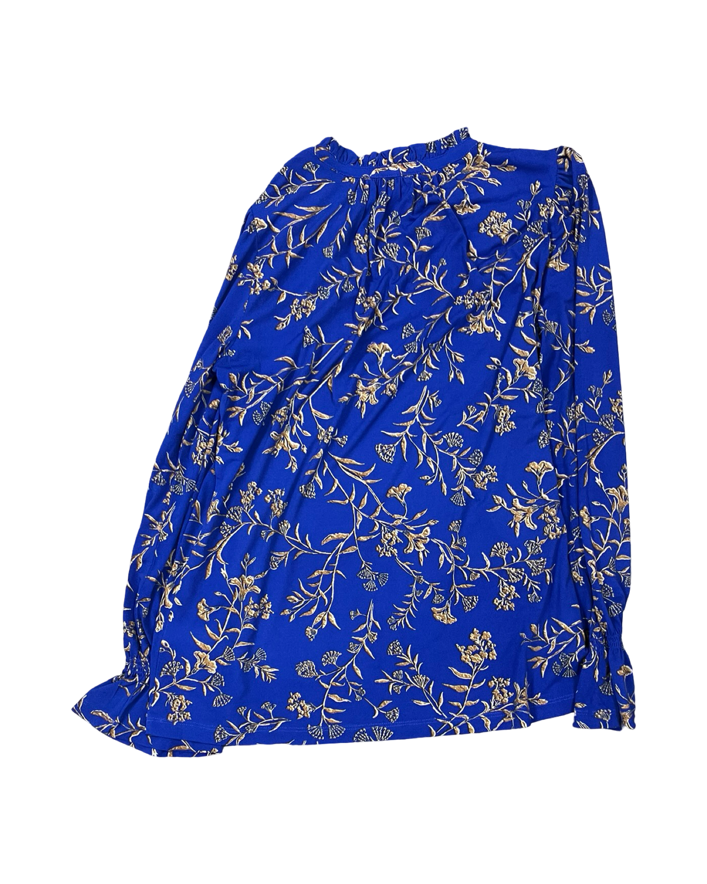 Top Ls By Susan Graver In Blue & Gold, Size:S