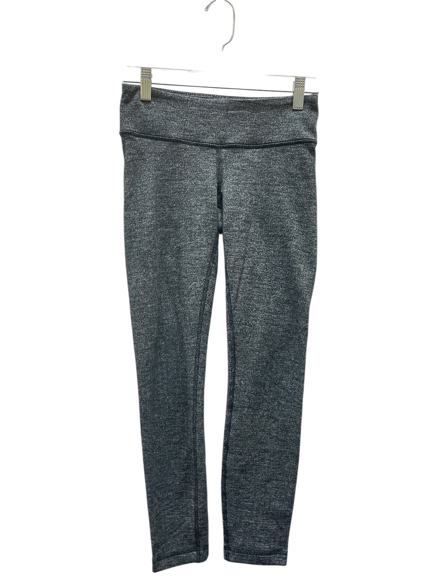 Athletic Leggings By Lululemon In Black & Grey, Size:2