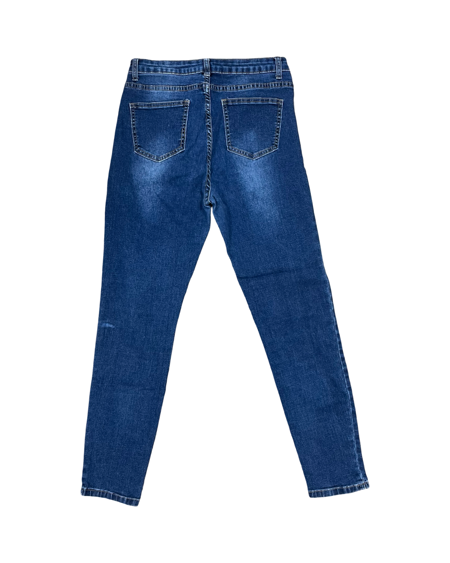 Jeans Skinny By Shein In Blue Denim, Size:10