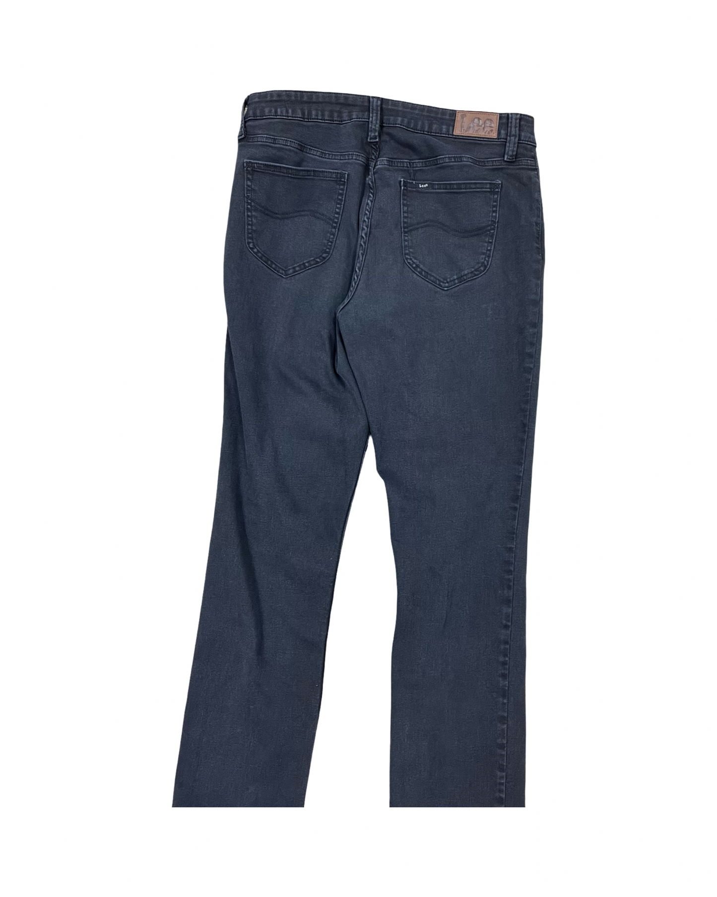 Jeans Straight By Lee In Black Denim, Size:12L