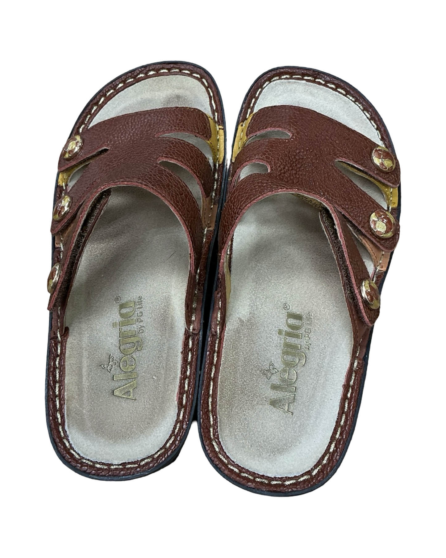 Sandals Flats By Alegria In Brown, Size:5.5