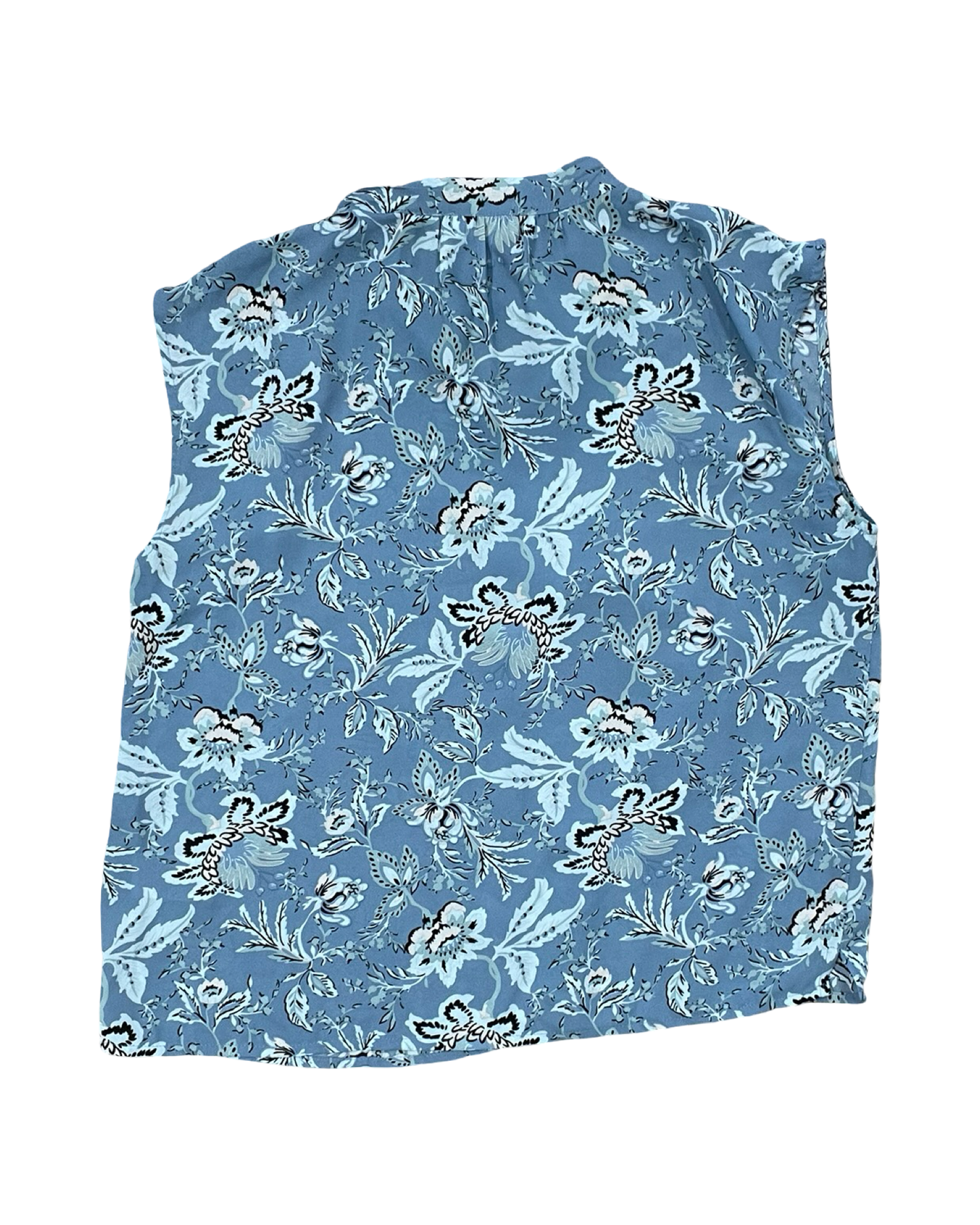Top Sleeveless By Carmen By Carmen Marc Valvo In Blue, Size:L