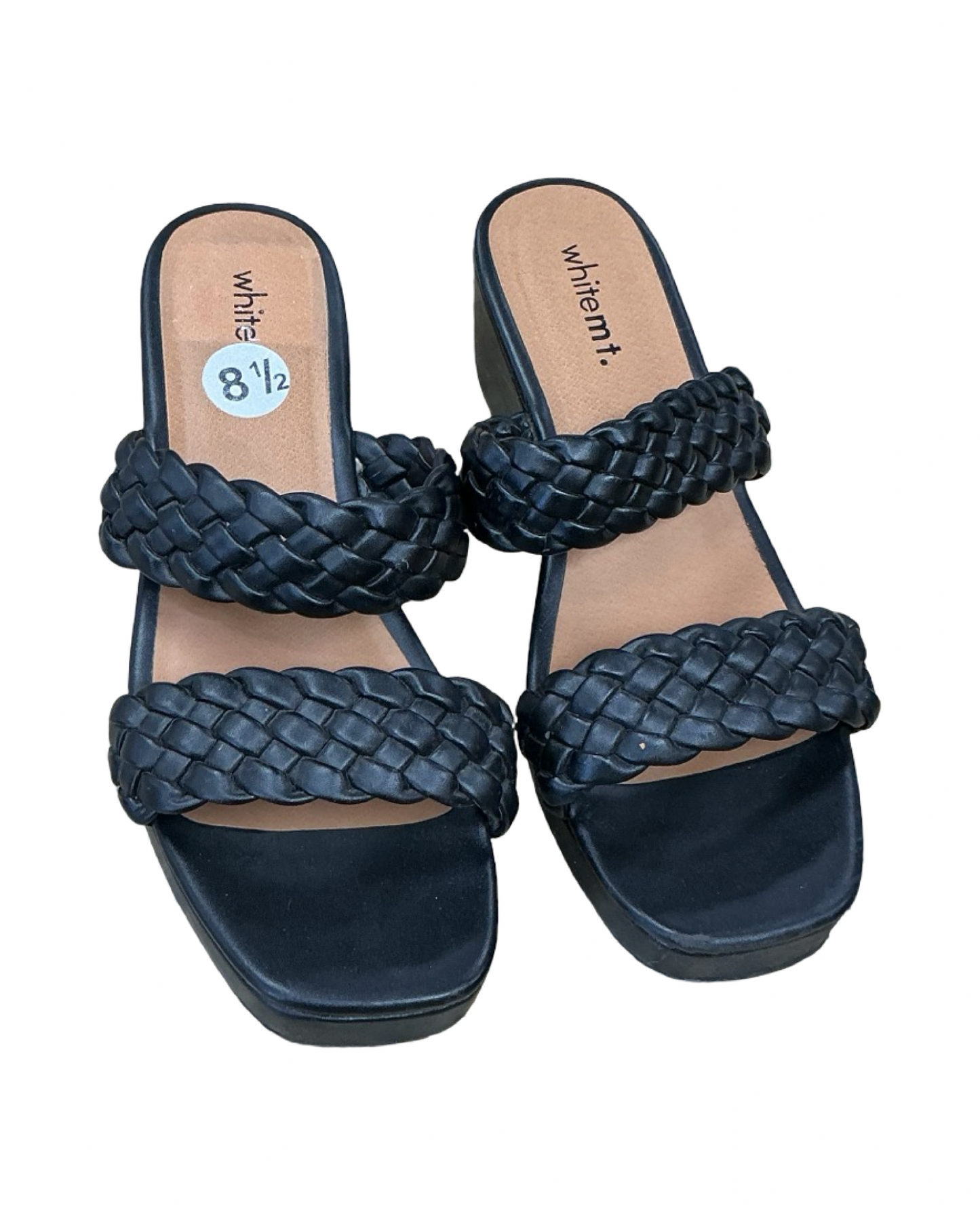 Sandals Heels Block By White Mountain In Black, Size:8.5