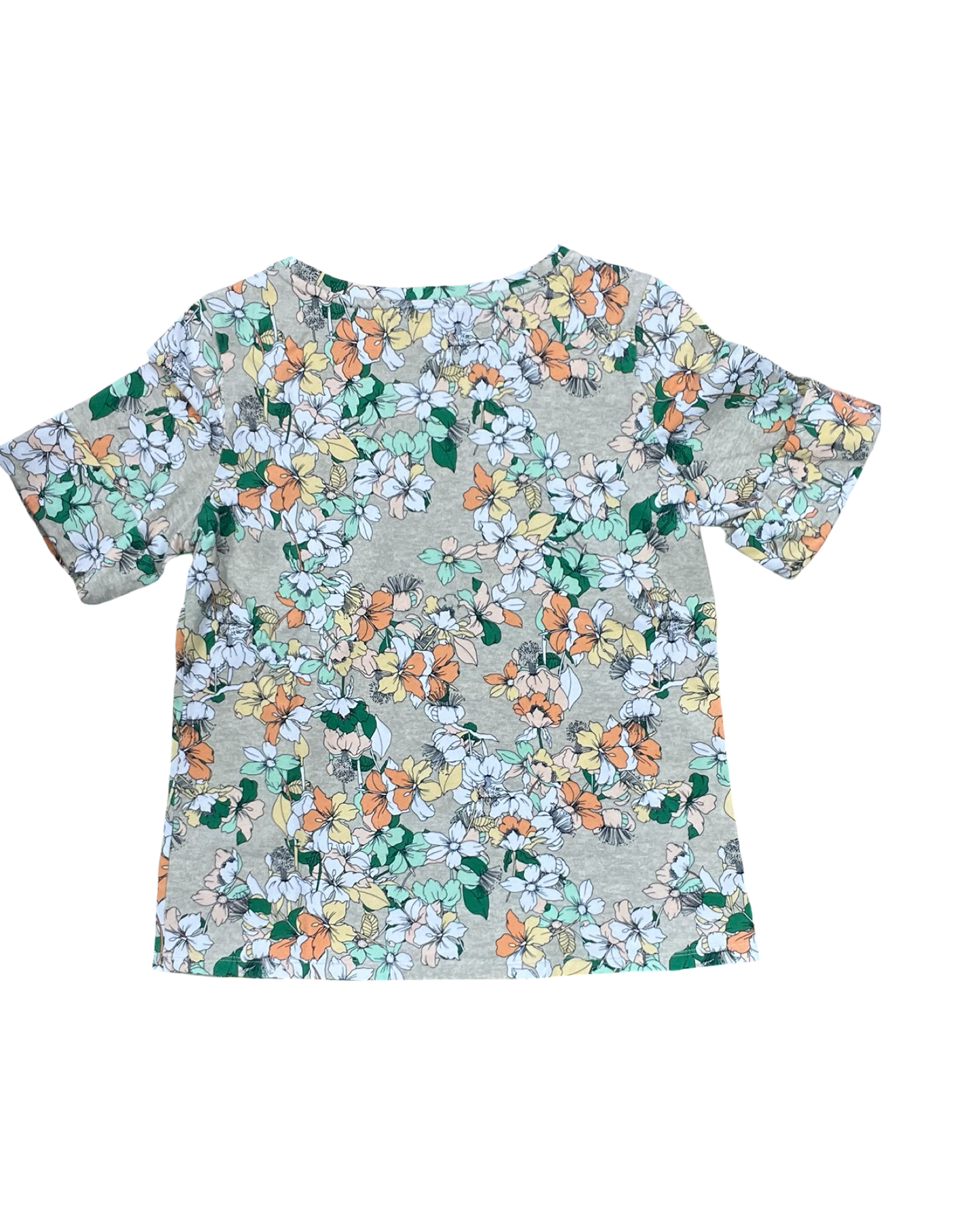 Top Ss By Liz Claiborne In Floral Print, Size:M