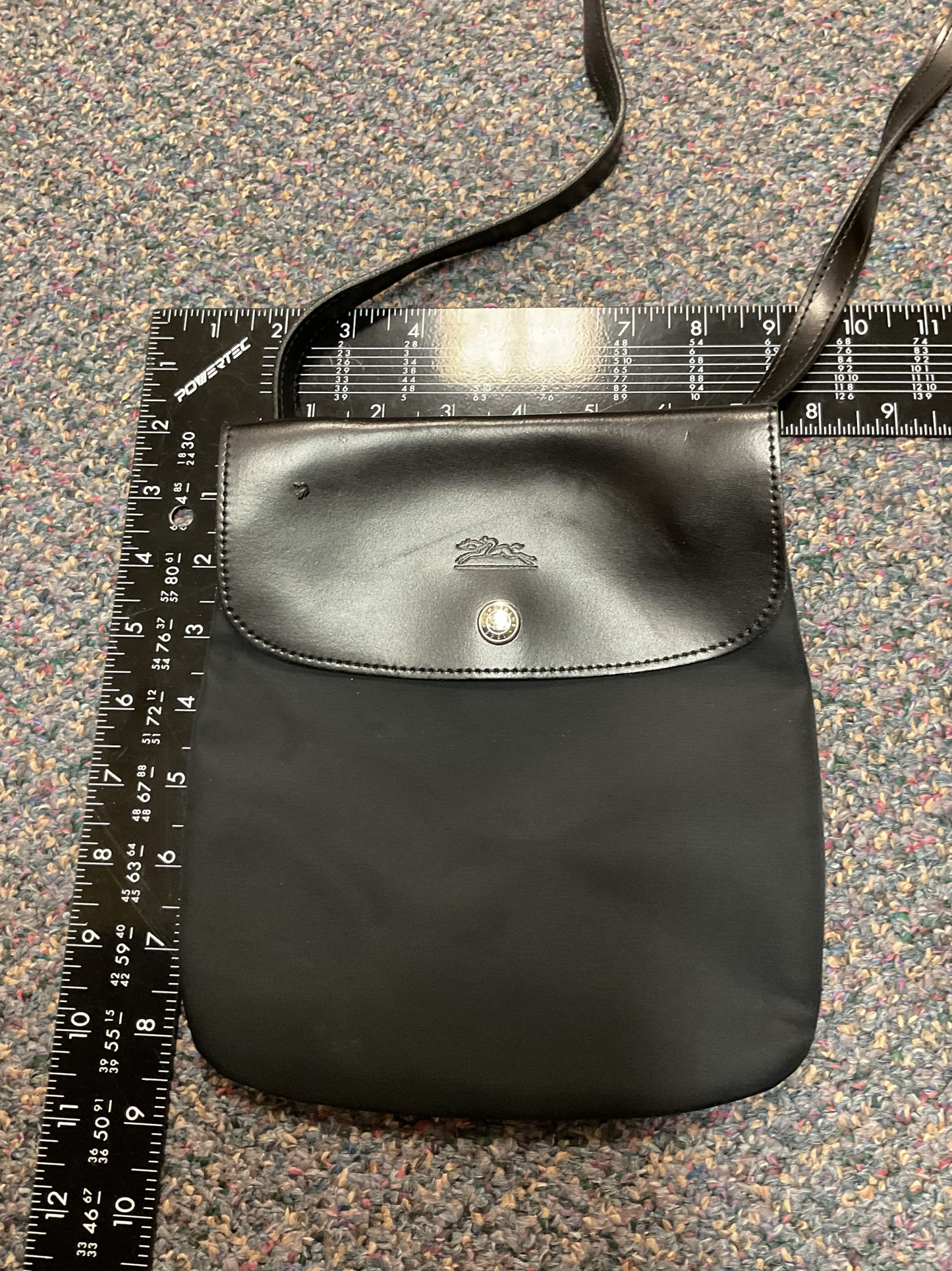 Crossbody Designer By Longchamp In Black, Size:Small