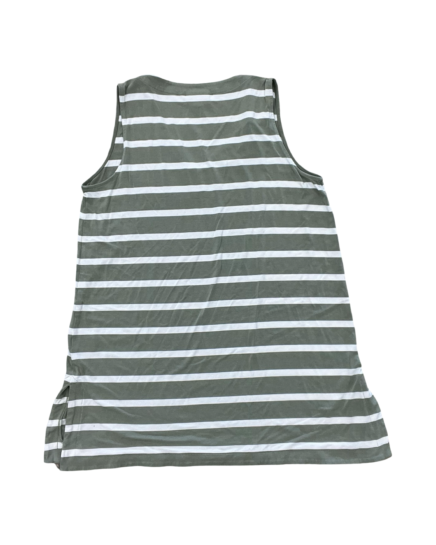 Top Sleeveless By J. Jill In Cream & Green, Size:M