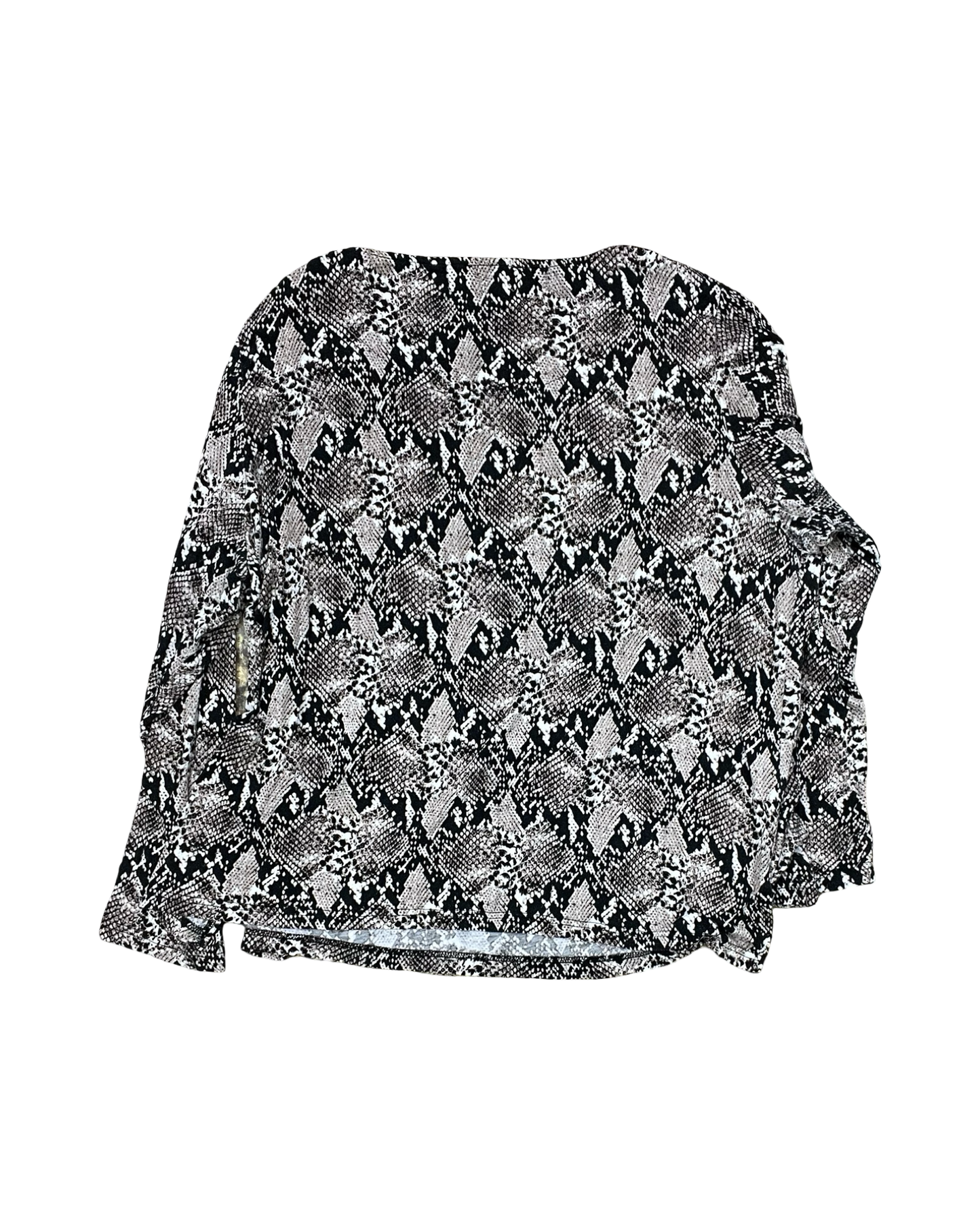 Top Ls By Mario Serrani In Snakeskin Print, Size:1X
