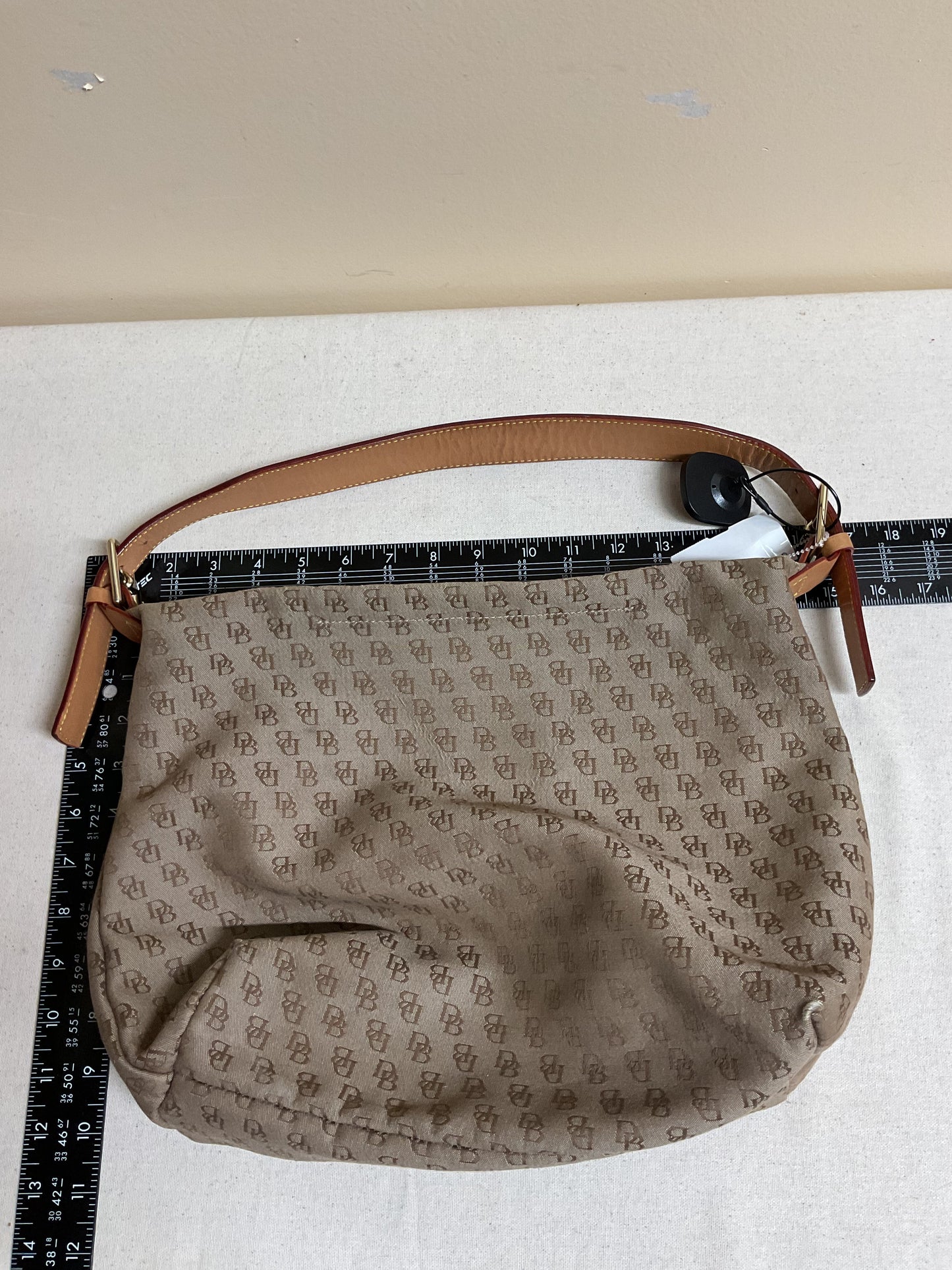 Handbag Designer By Dooney And Bourke In Tan, Size:Medium