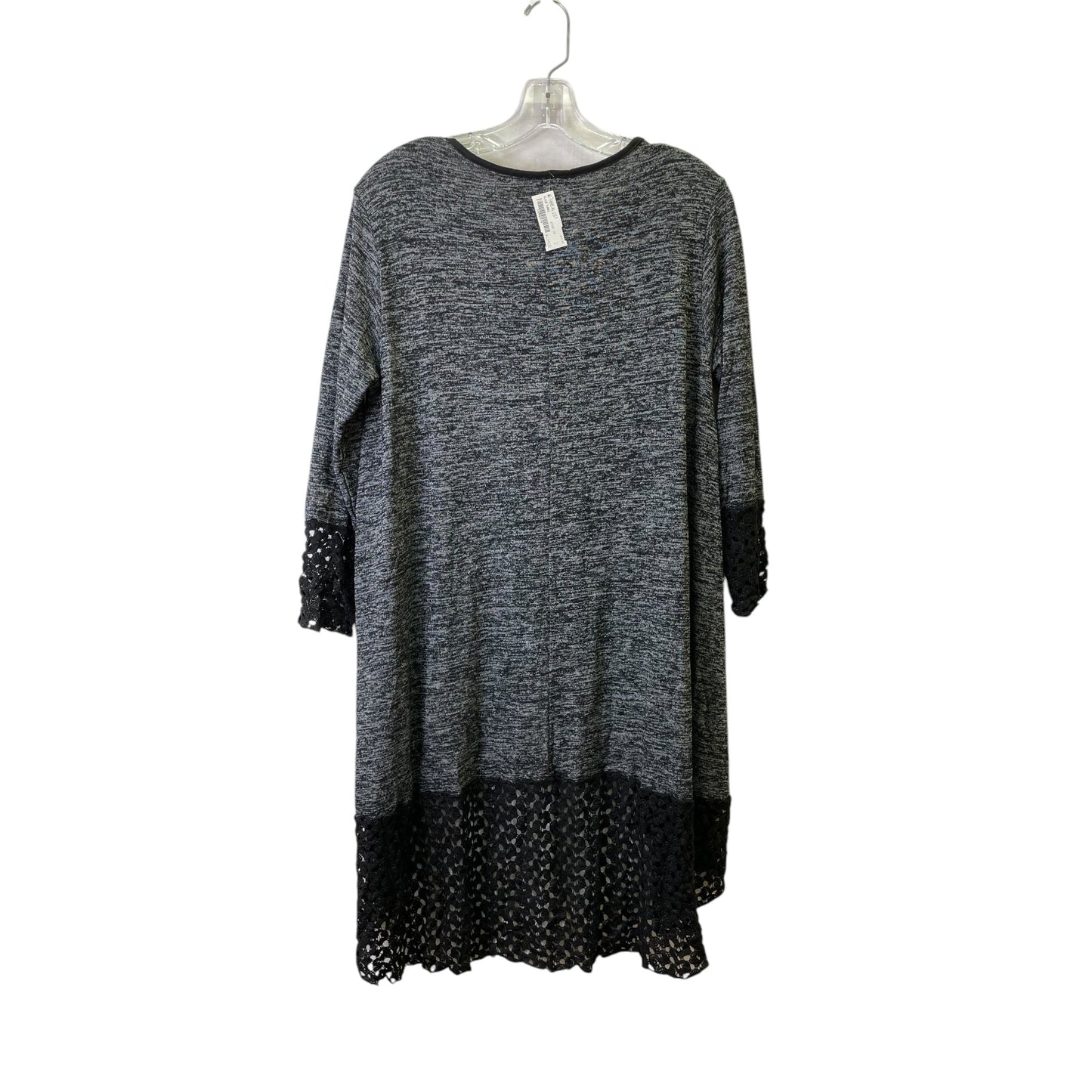 TUNIC 3/4 SLEEVE by Surrealist In BLACK & GREY, Size: XL