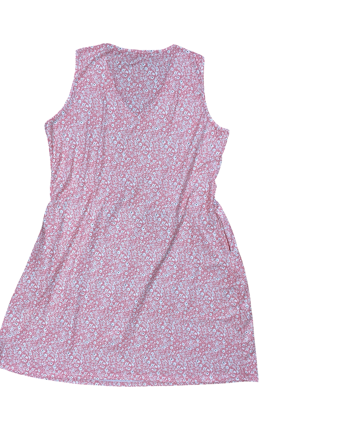 Dress Casual Midi By Clothes Mentor In Pink & White, Size:Xl