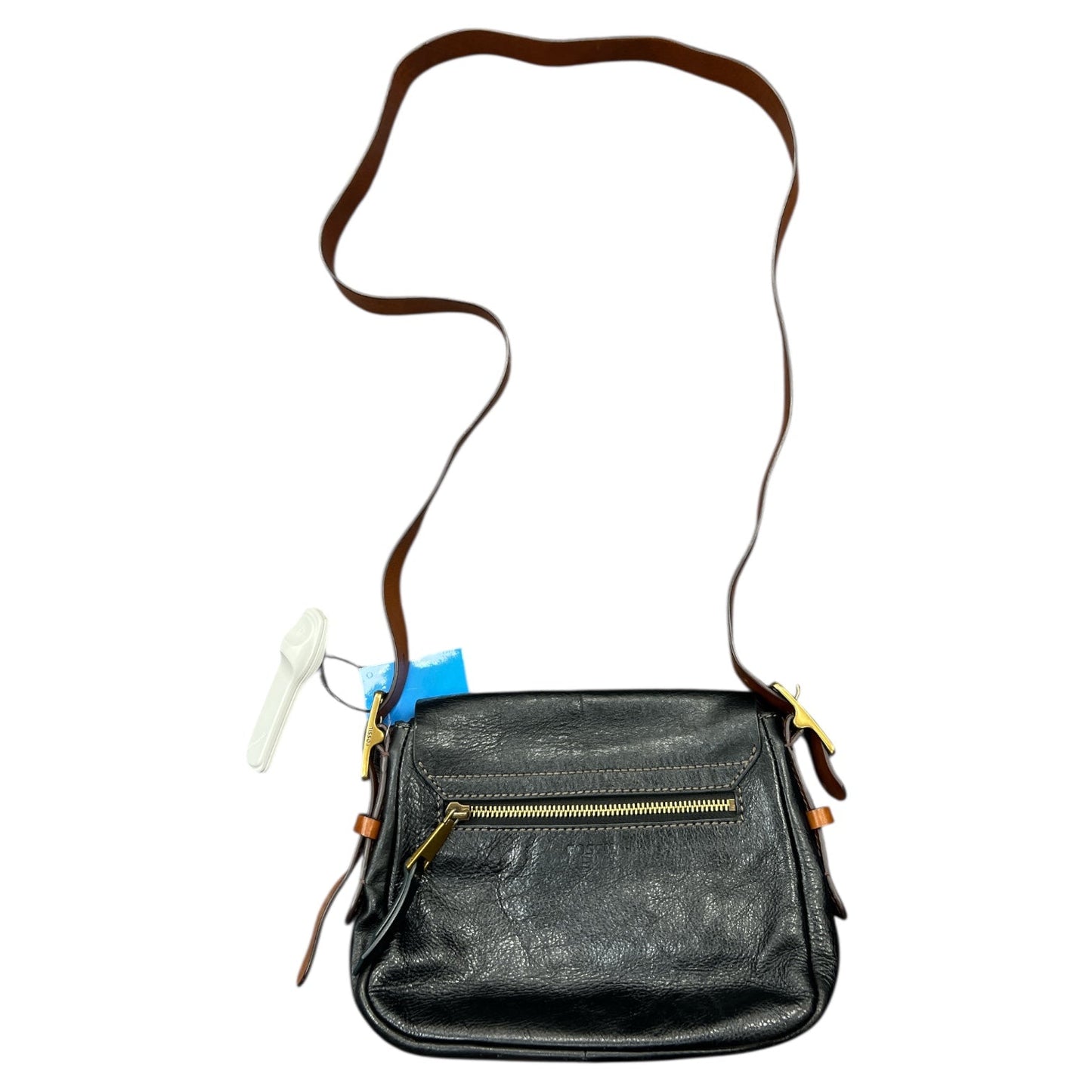 Crossbody Leather By Fossil In Black, Size:Small