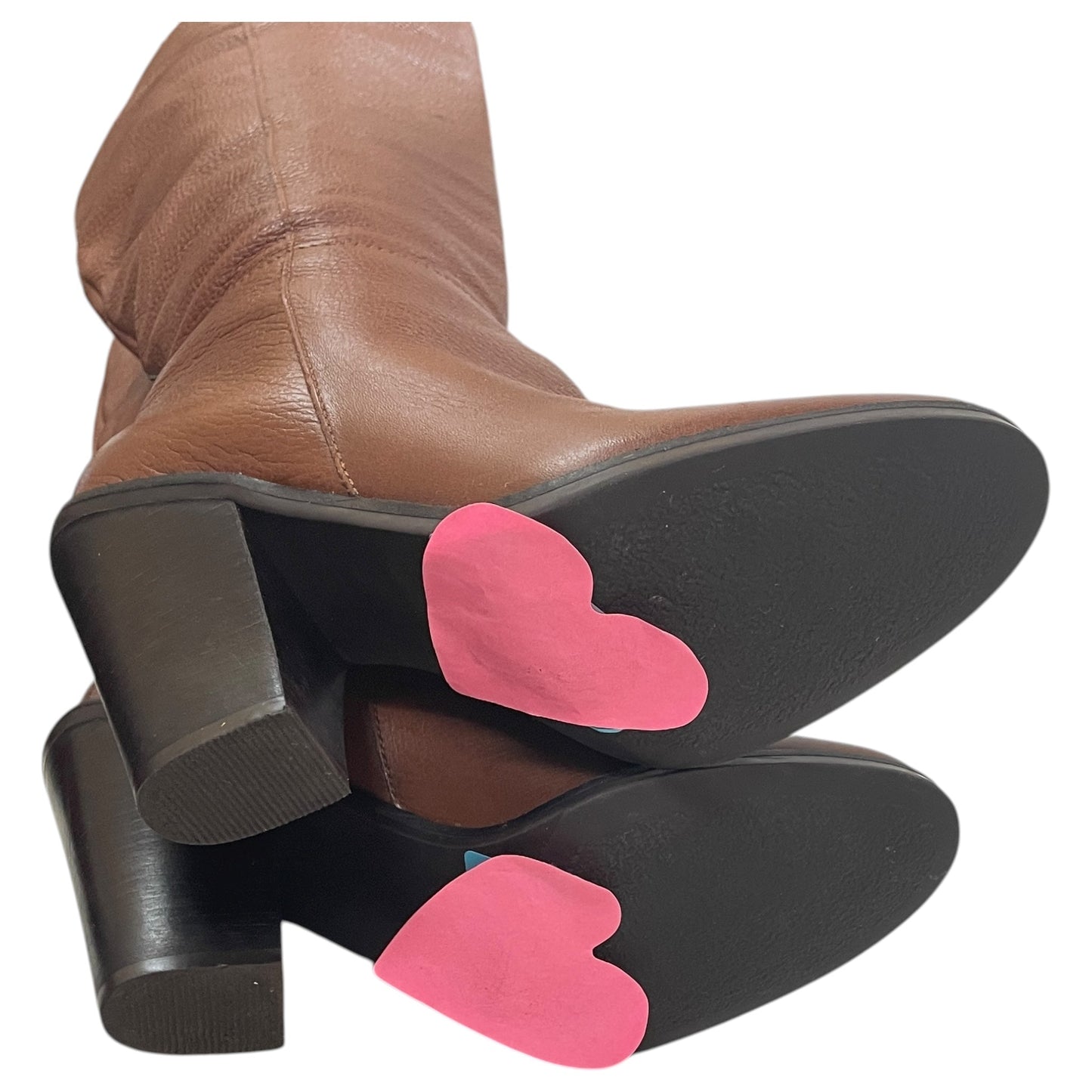 Boots Knee Heels By Cme In Brown, Size:7