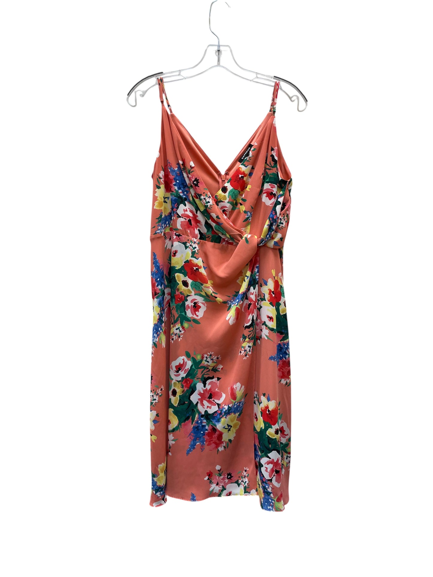 Dress Casual Short By Express In Peach, Size:M