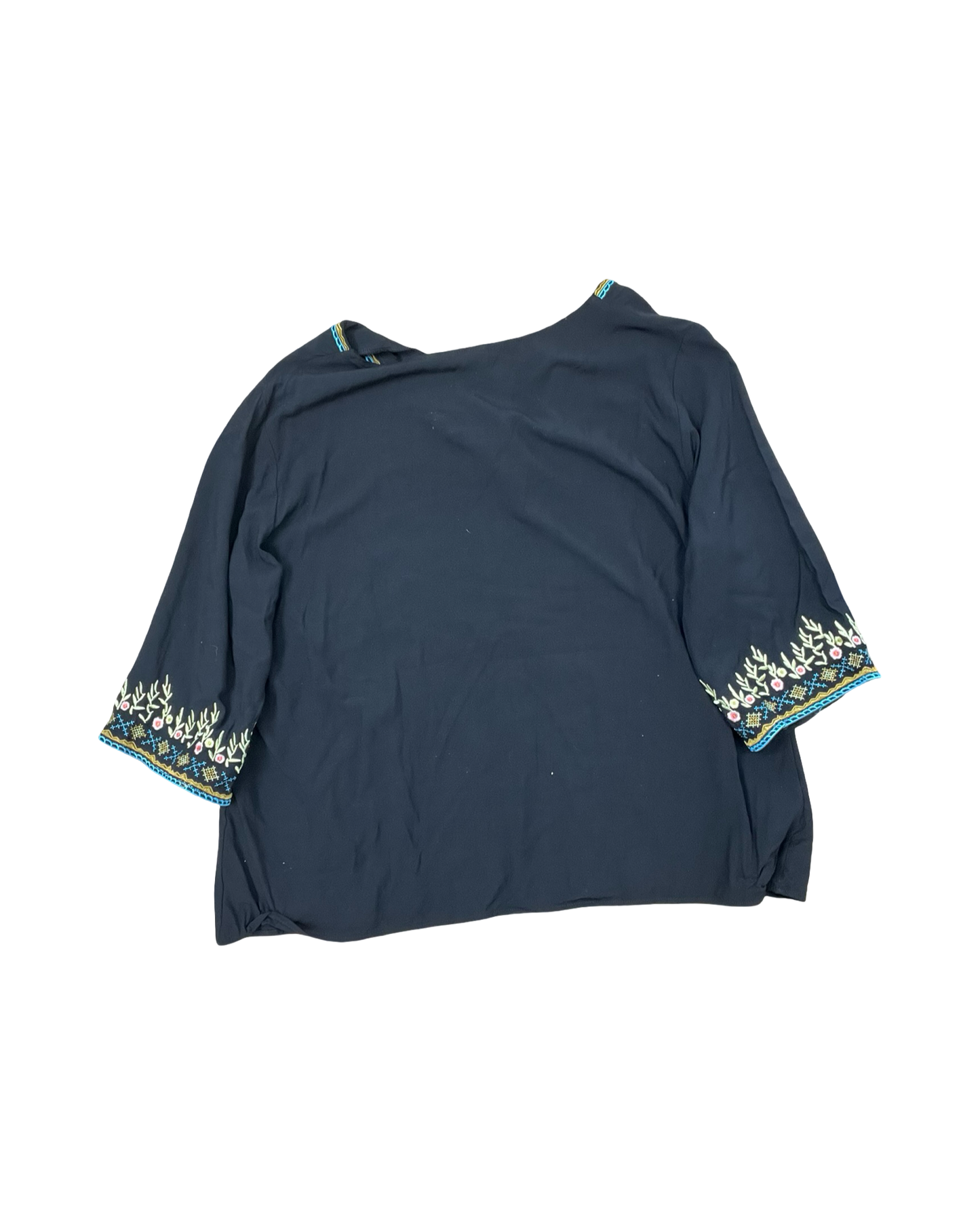 Top 3/4 Sleeve By Emery Rose In Black, Size:1X