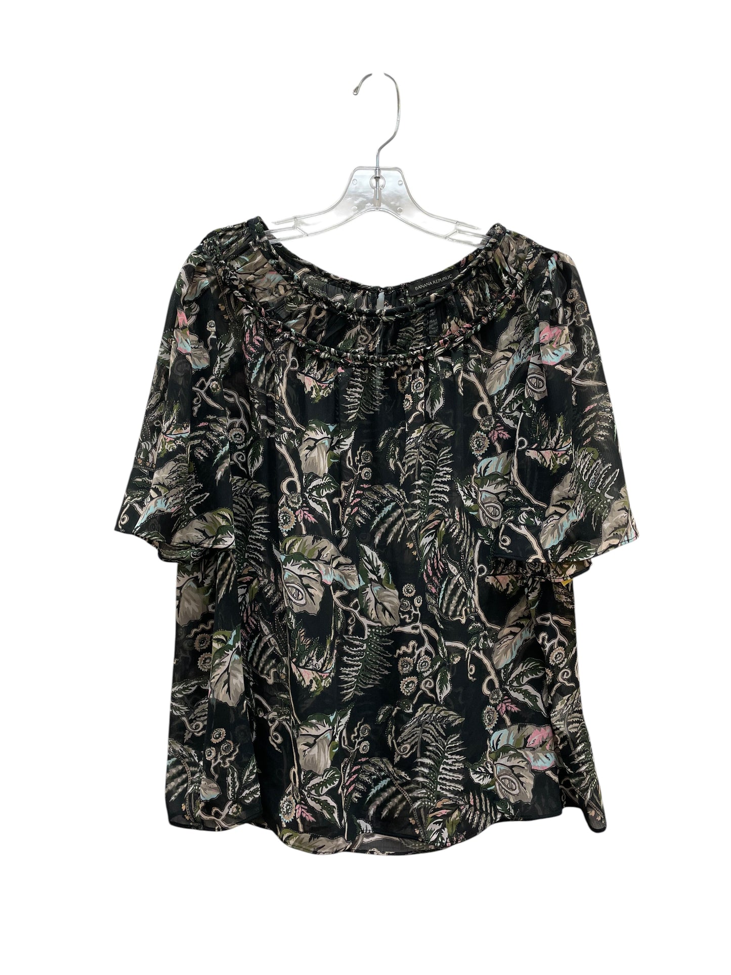 Top Ss By Banana Republic In Black & Pink, Size:L