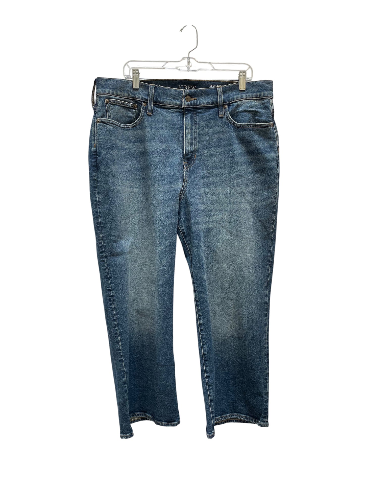 Jeans Wide Leg By J. Crew In Blue Denim, Size:14