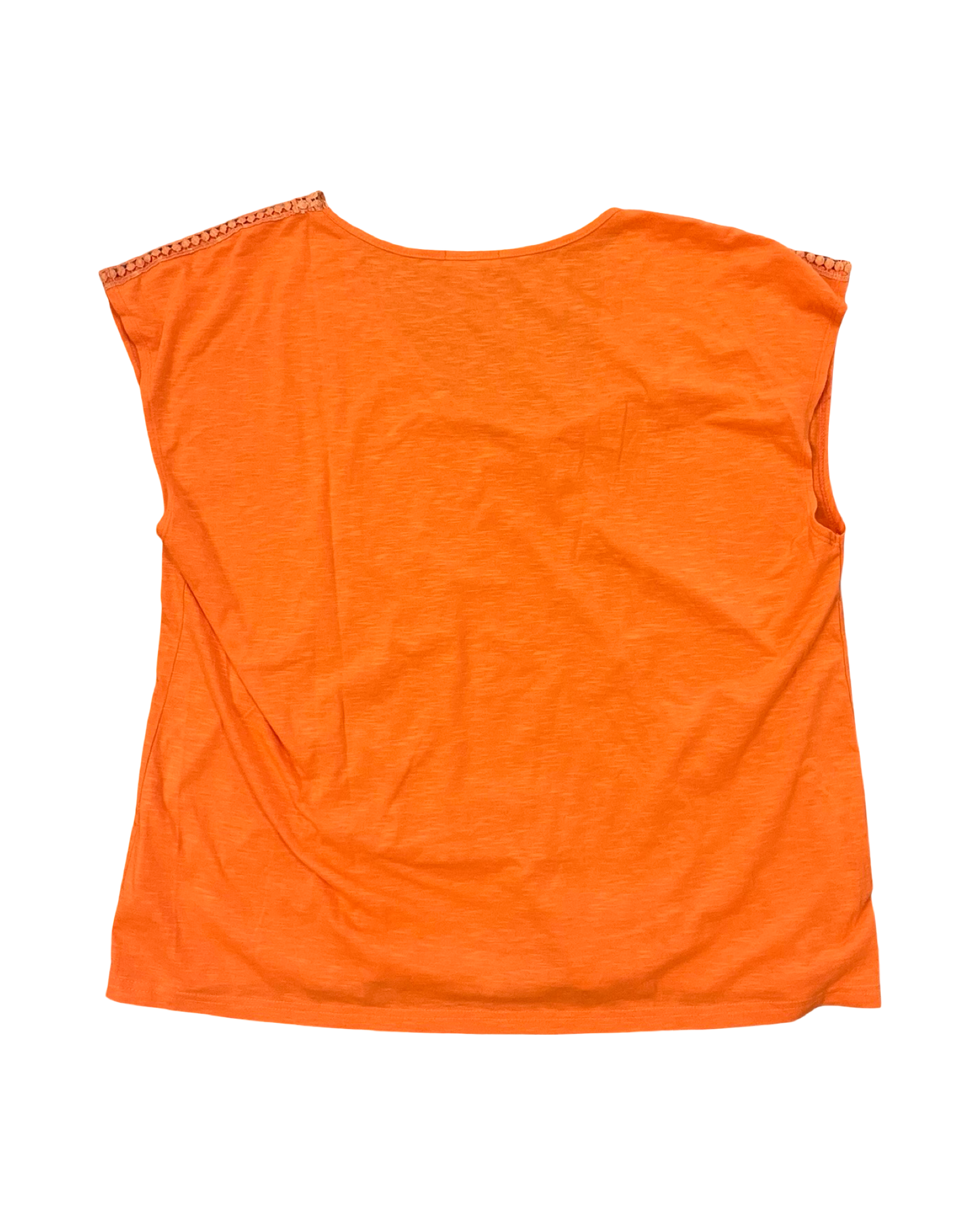 Top Sleeveless By Zeagoo In Orange, Size:1X