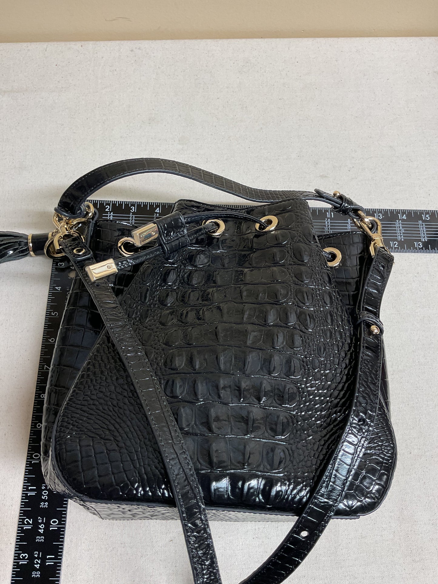 Handbag Designer By Brahmin In Black, Size:Medium