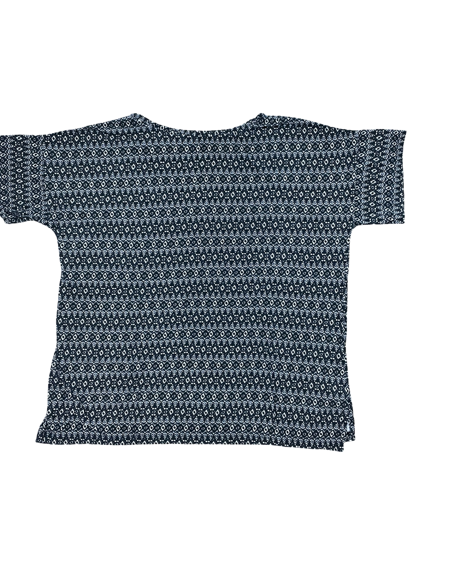 Top Ss By Loft In Blue & Cream, Size:L