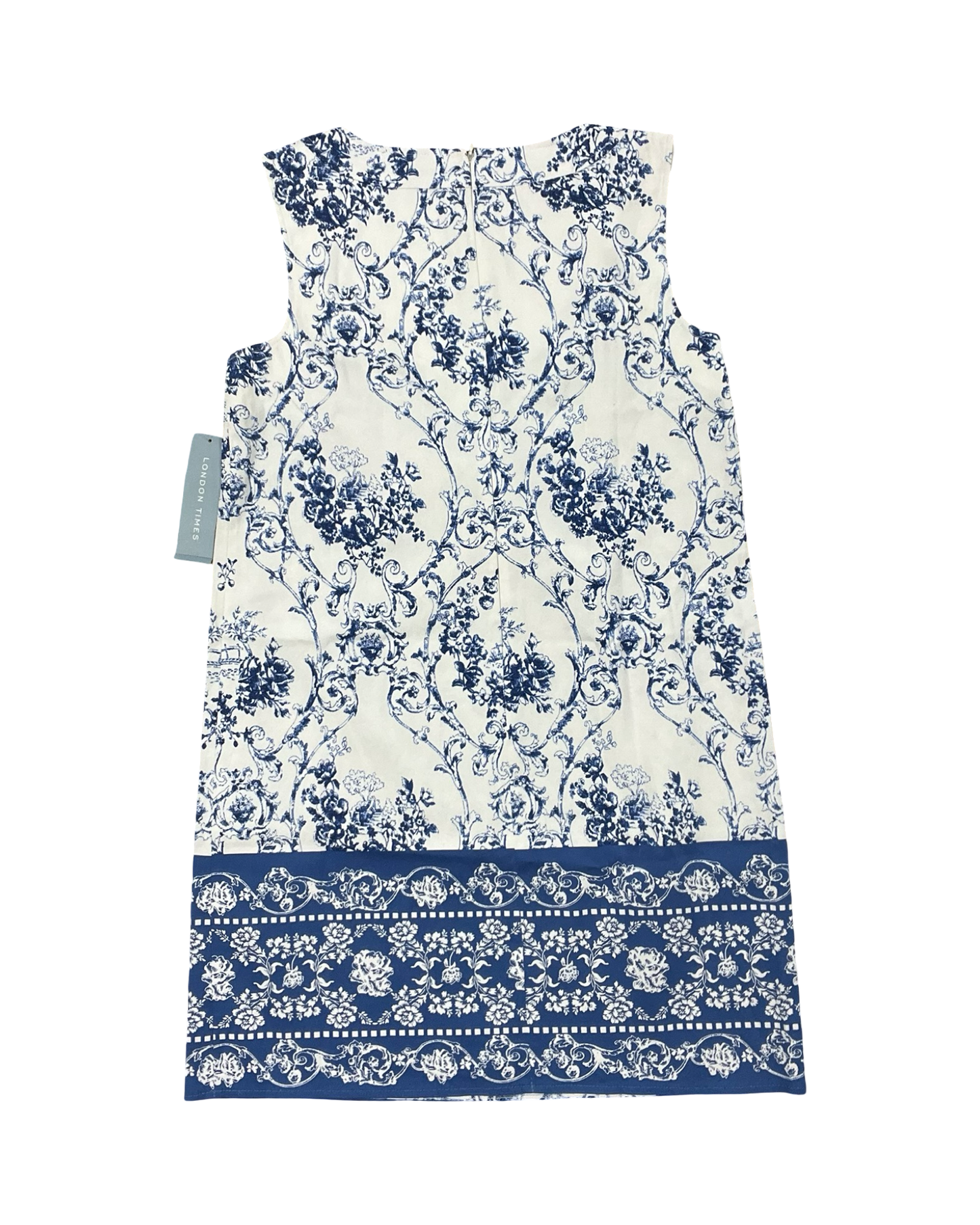 Dress Work By London Times In Blue & White, Size:M