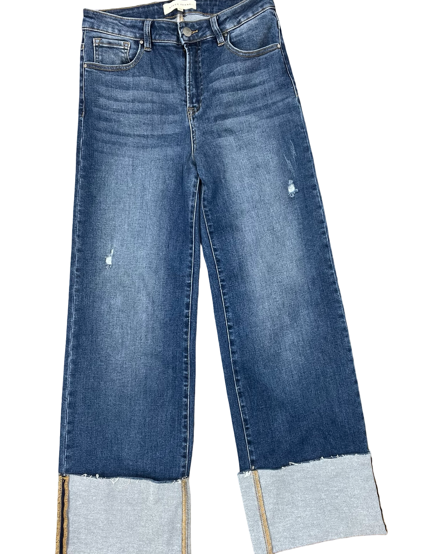 Jeans Wide Leg By Risen In Blue Denim, Size:8