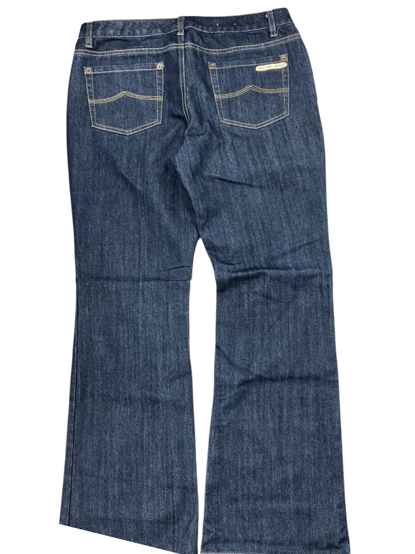 Jeans Boot Cut By Michael By Michael Kors In Blue Denim, Size:10