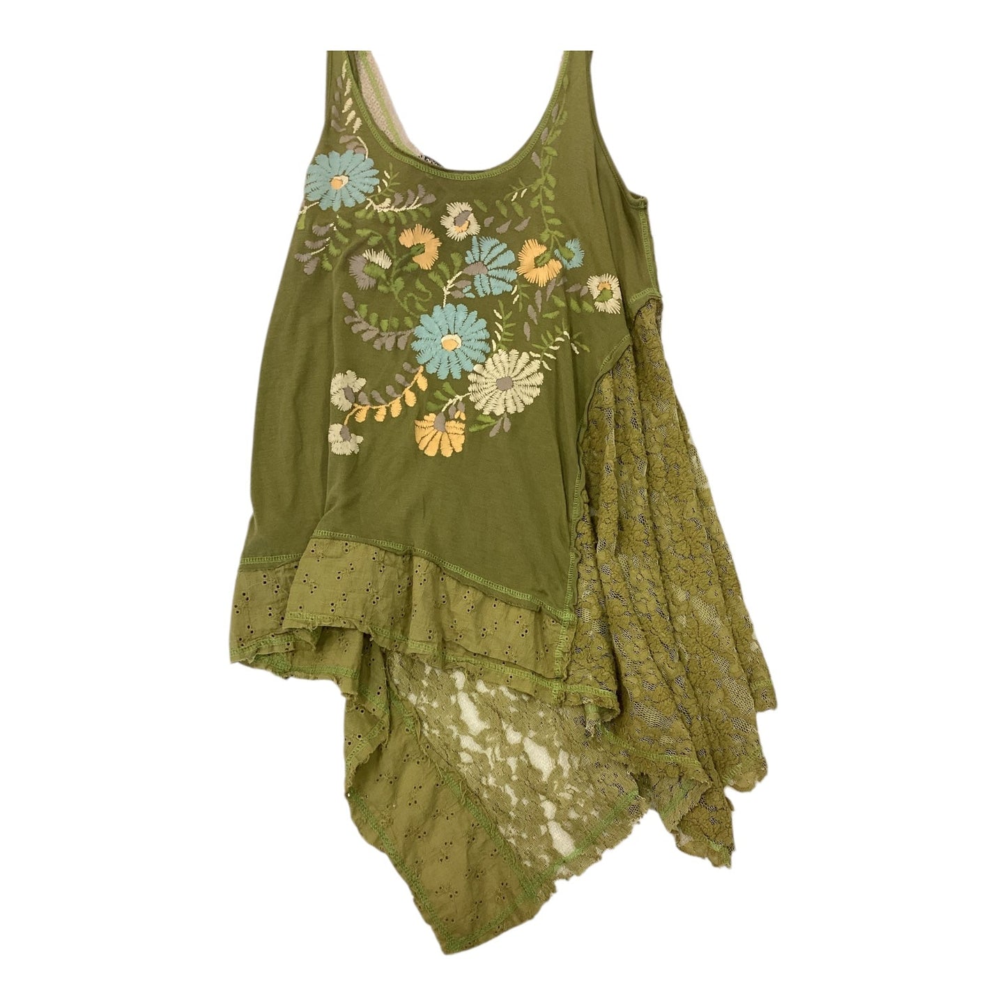 Top Sleeveless By Cmc In Green, Size: M