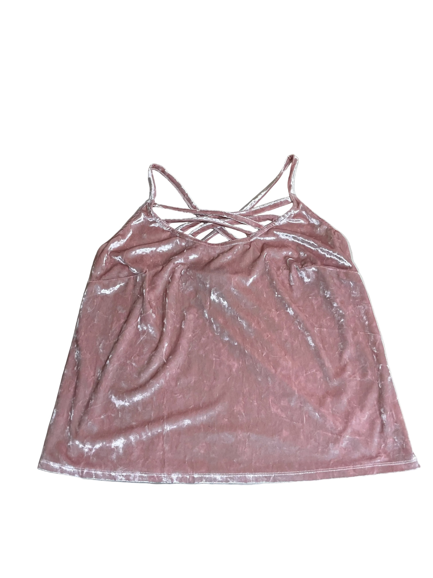 Top Sleeveless By True Craft In Pink, Size:1X