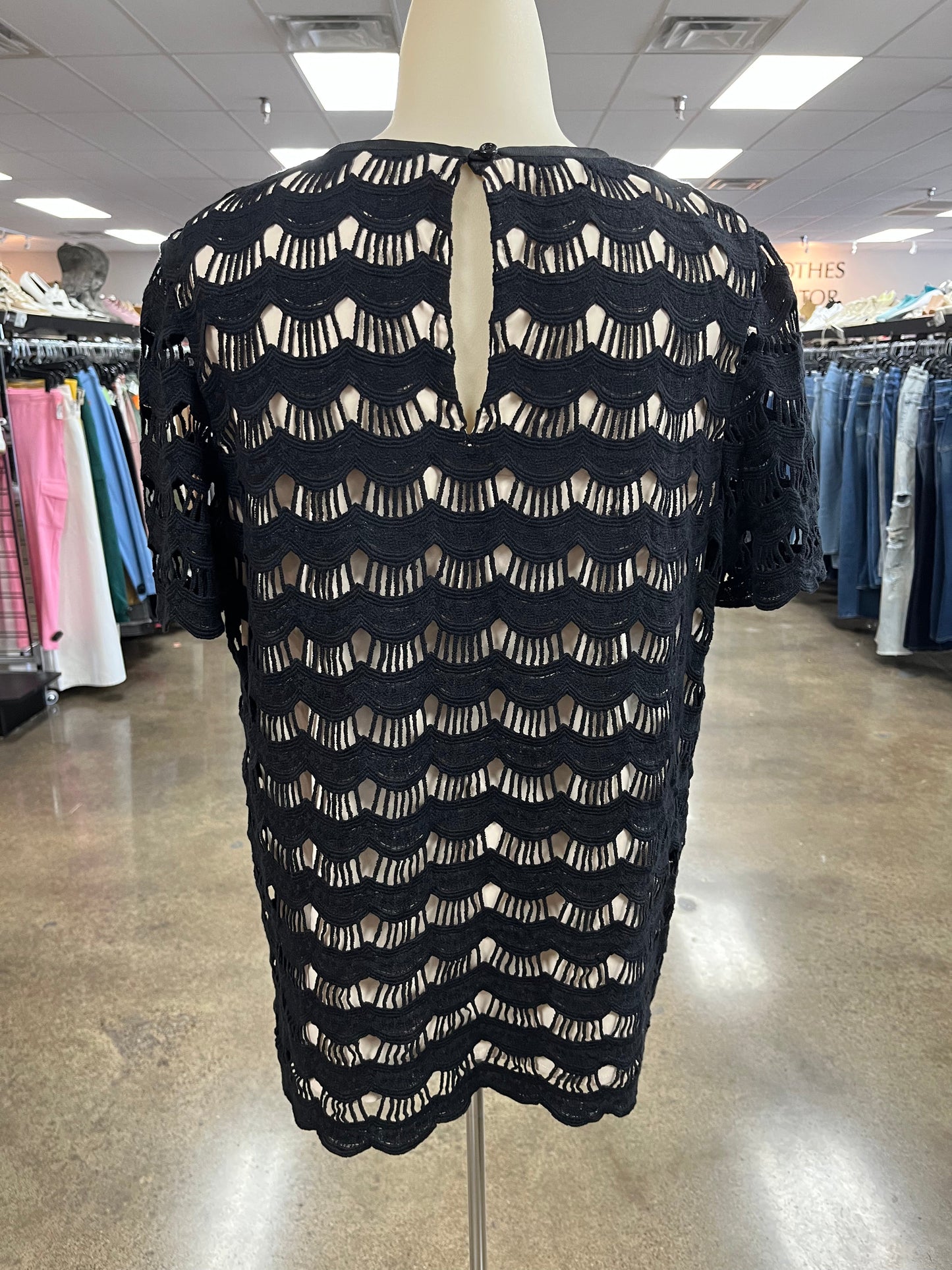 Top Ss Designer By Kate Spade In Black, Size:8
