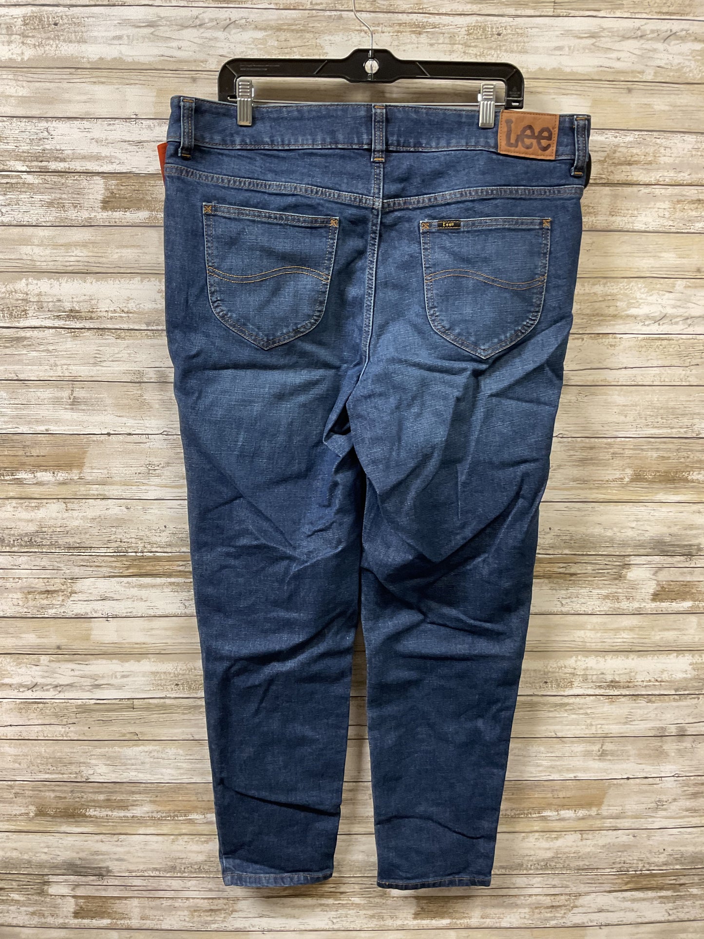 Jeans Straight By Lee In Blue Denim, Size:18