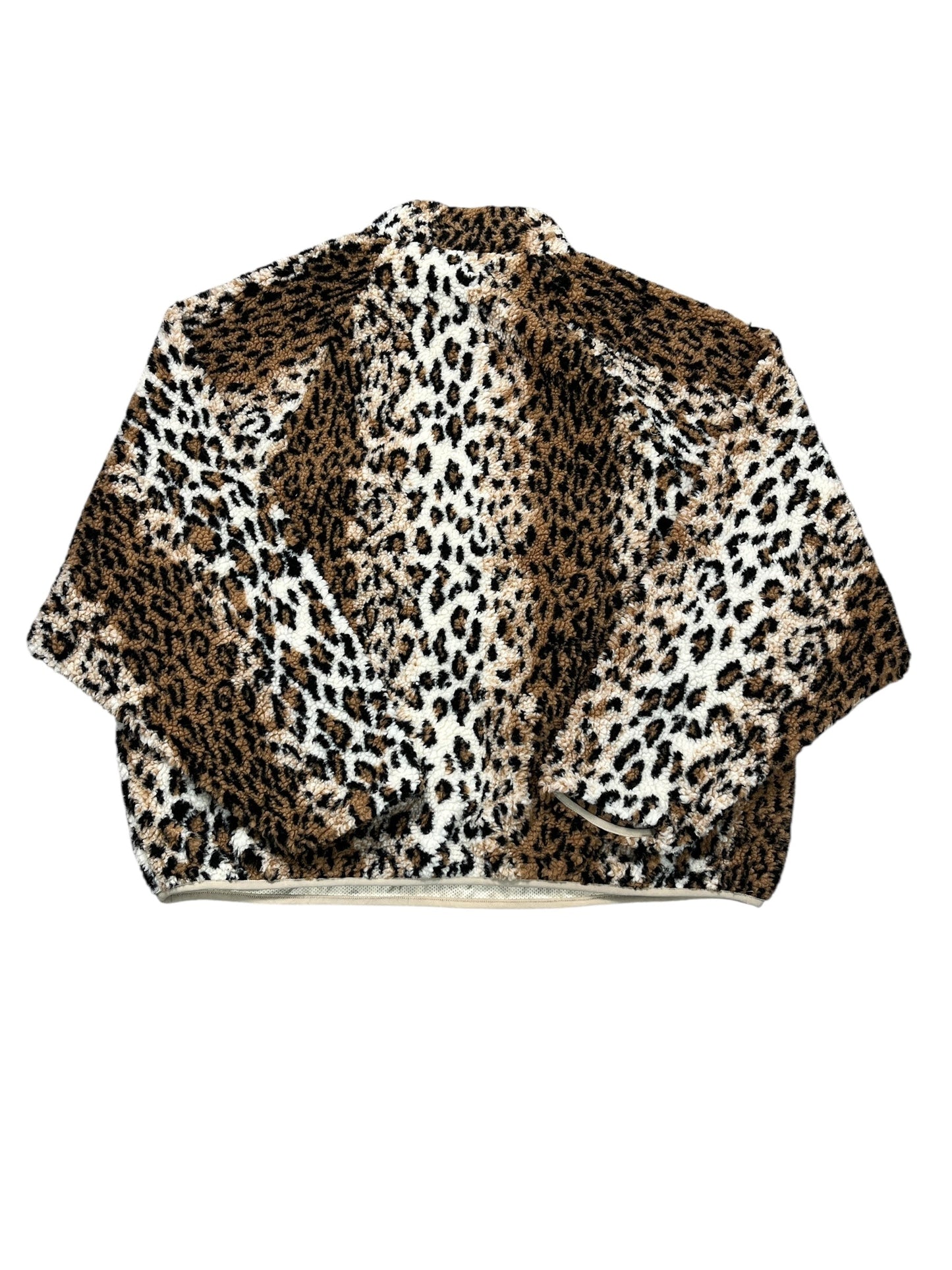 Jacket Faux Fur & Sherpa By Entro In Animal Print, Size:L