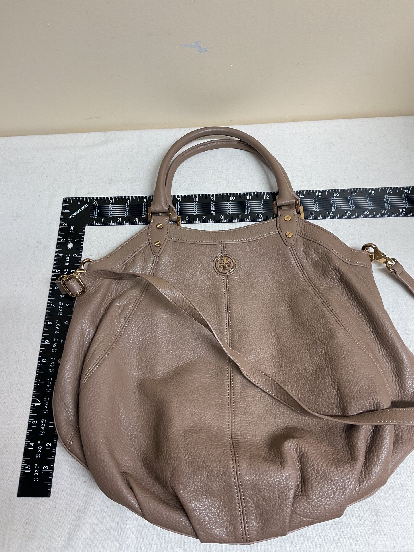 Handbag Designer By Tory Burch In Brown, Size:Medium