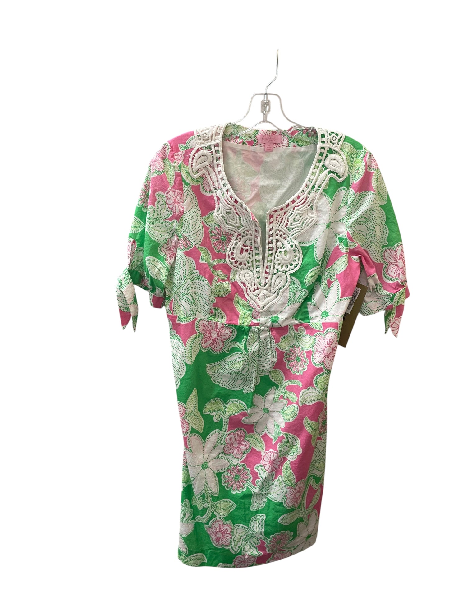 Dress Designer By Lilly Pulitzer In Green & Pink, Size:L