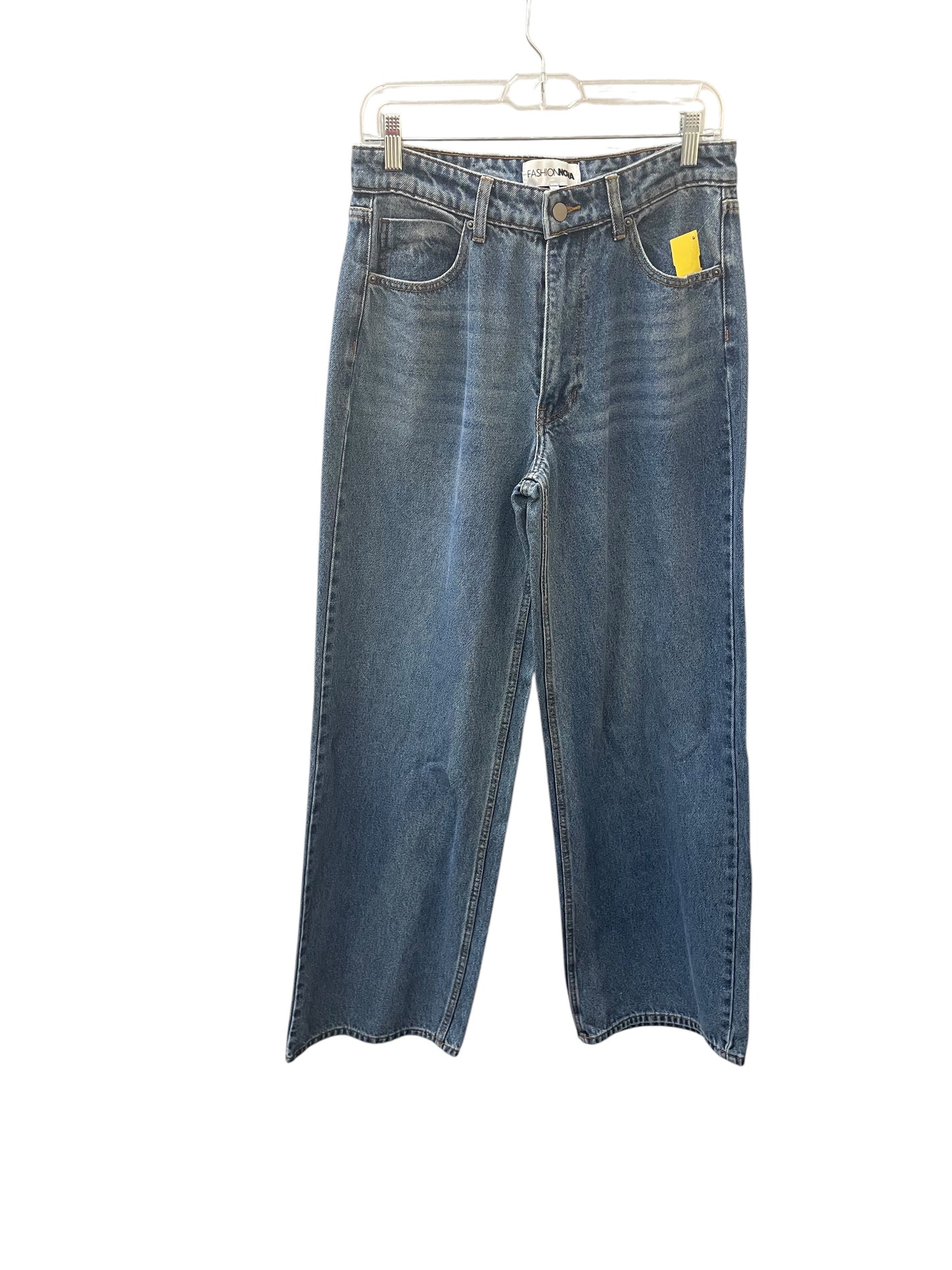 Jeans Flared By Fashion Nova In Navy, Size:8