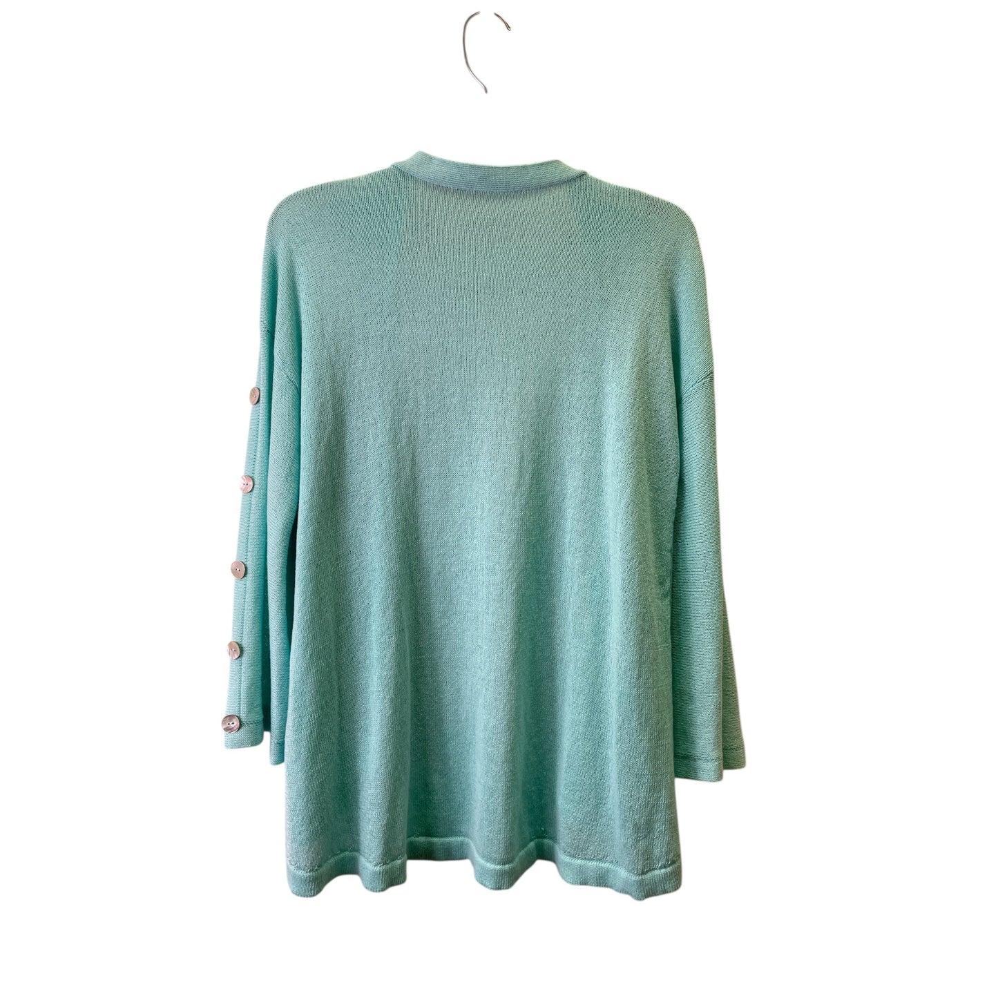 Sweater Cardigan By Soft Surroundings In Green, Size:M