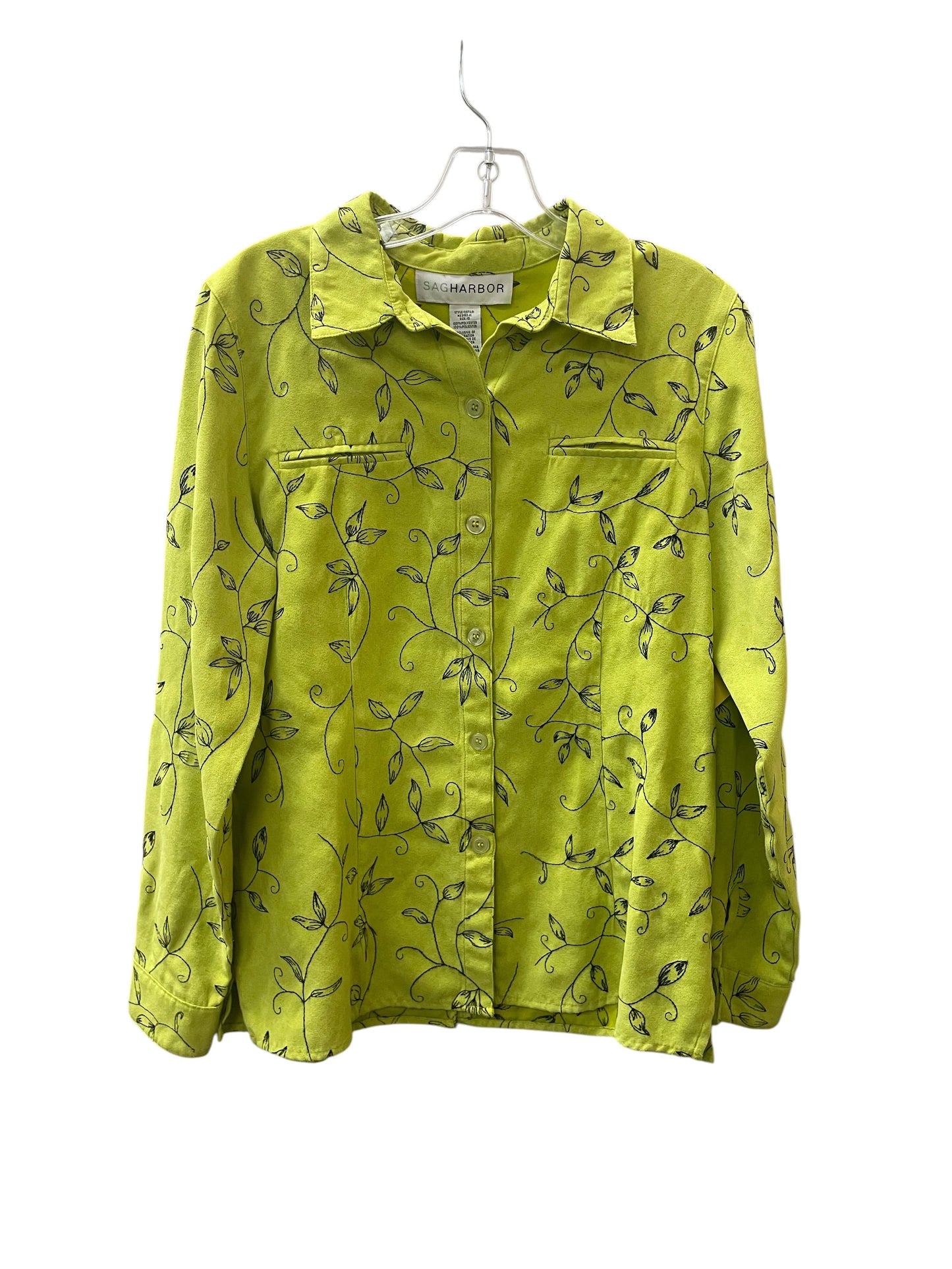 Top Ls By Sag Harbor In Green, Size:L