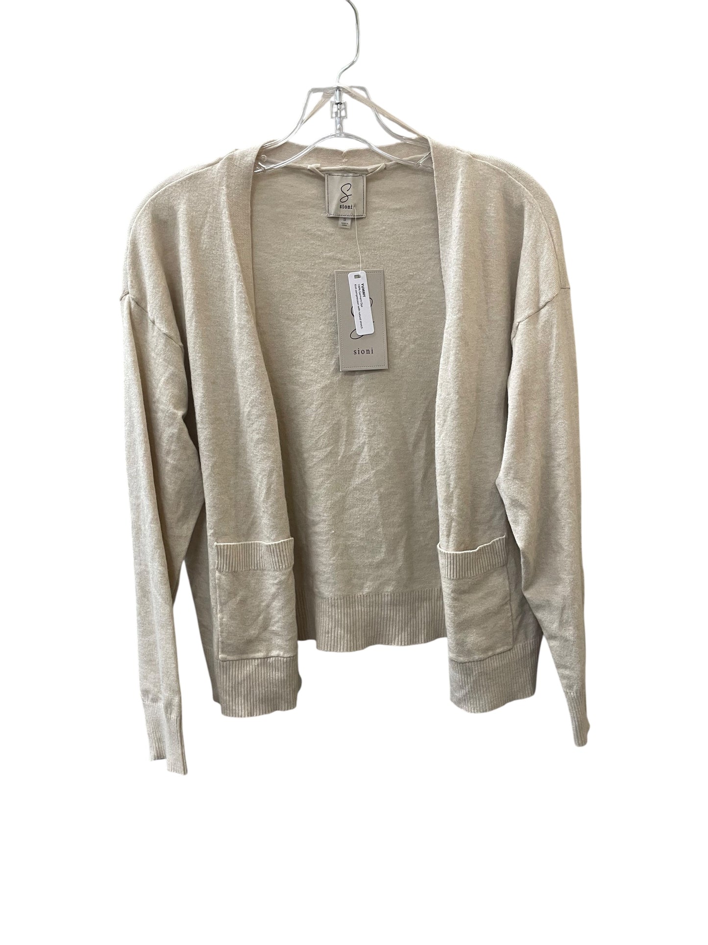 Cardigan By SIONO In Cream, Size:S