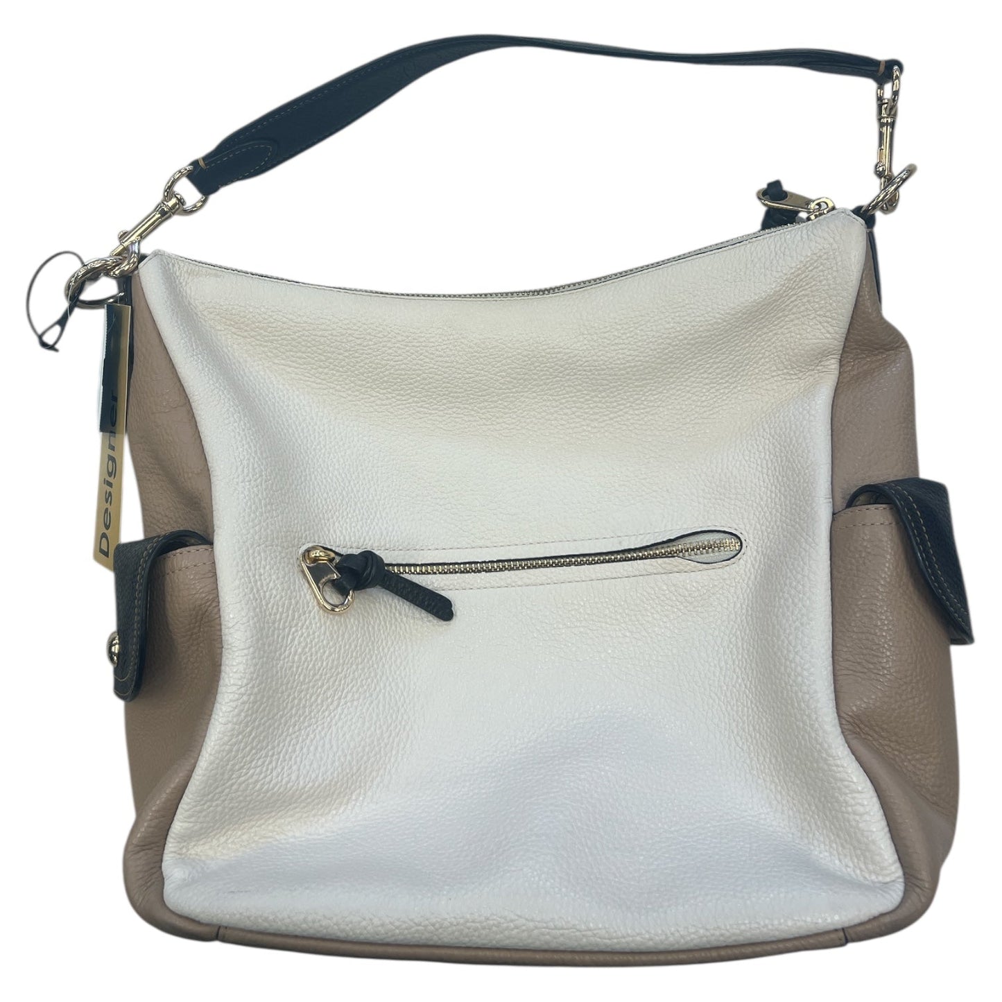 Handbag Designer By Coach In Cream, Size:Large