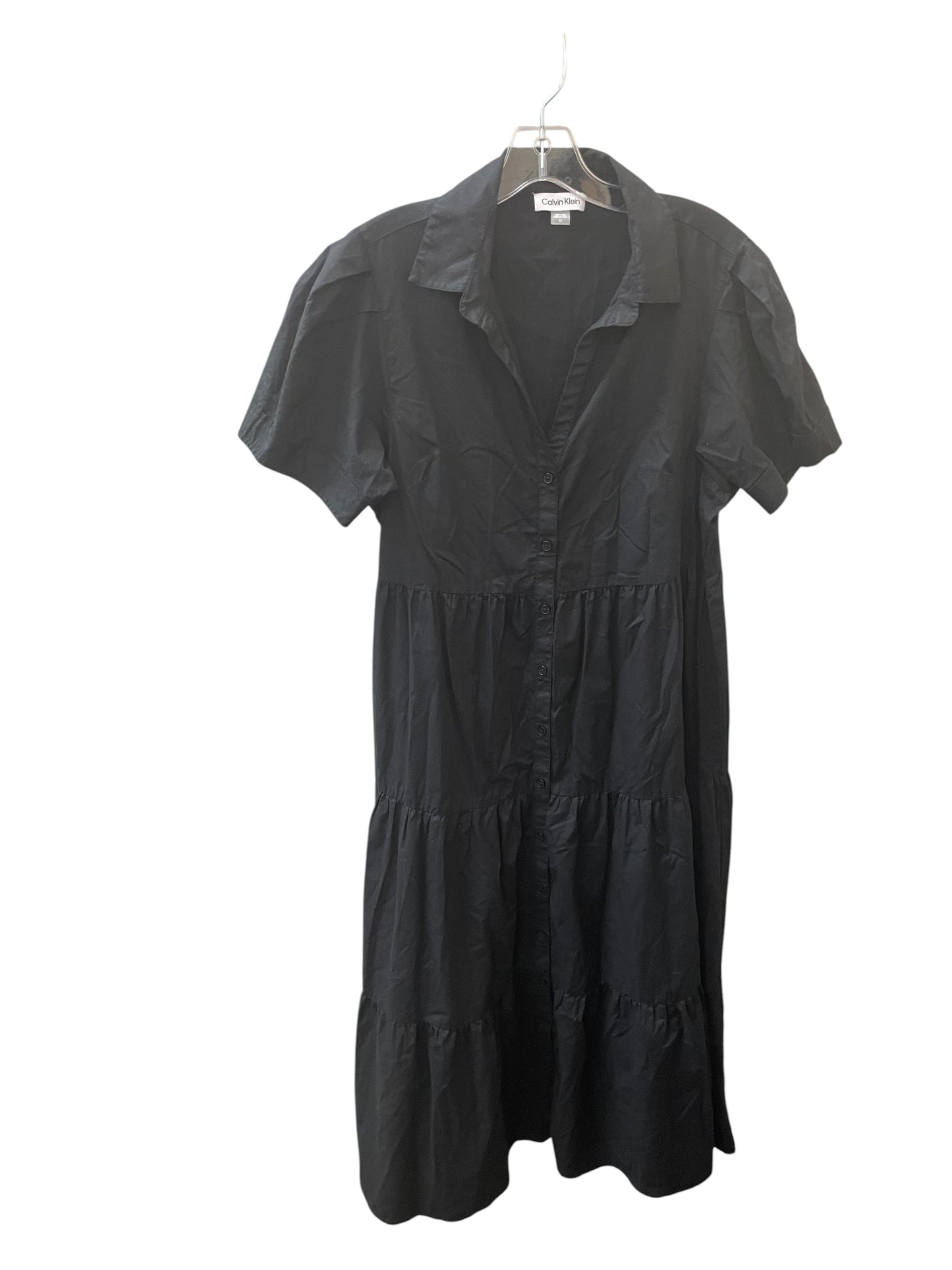Dress Casual Maxi By Calvin Klein In Black, Size:10