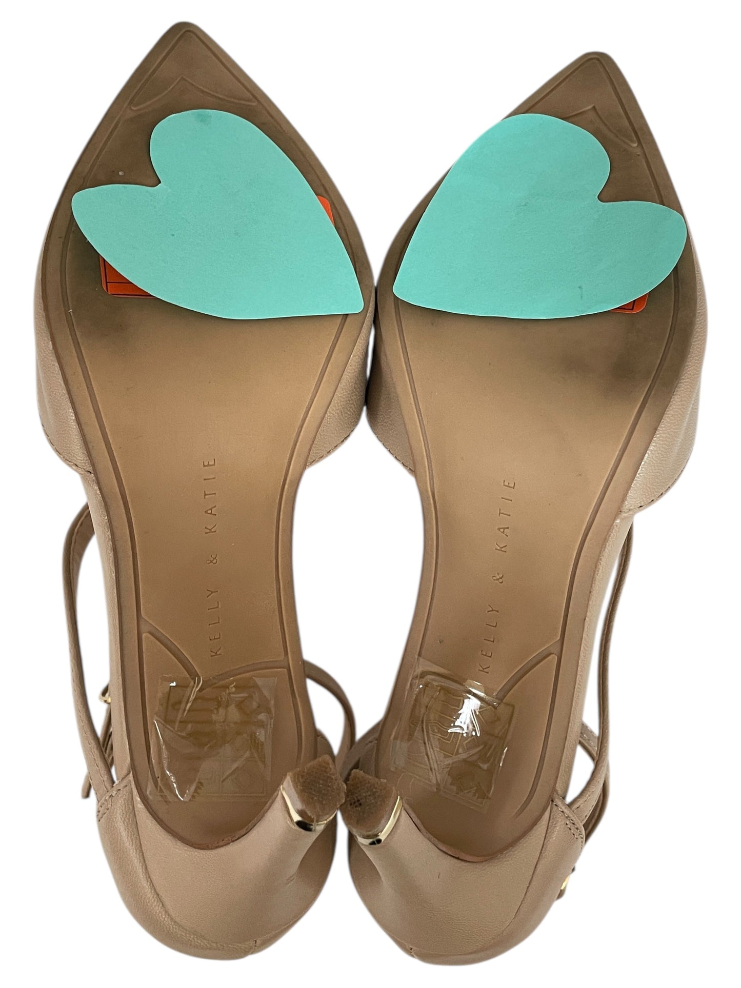 Sandals Heels Stiletto By Kelly And Katie In Tan, Size:7