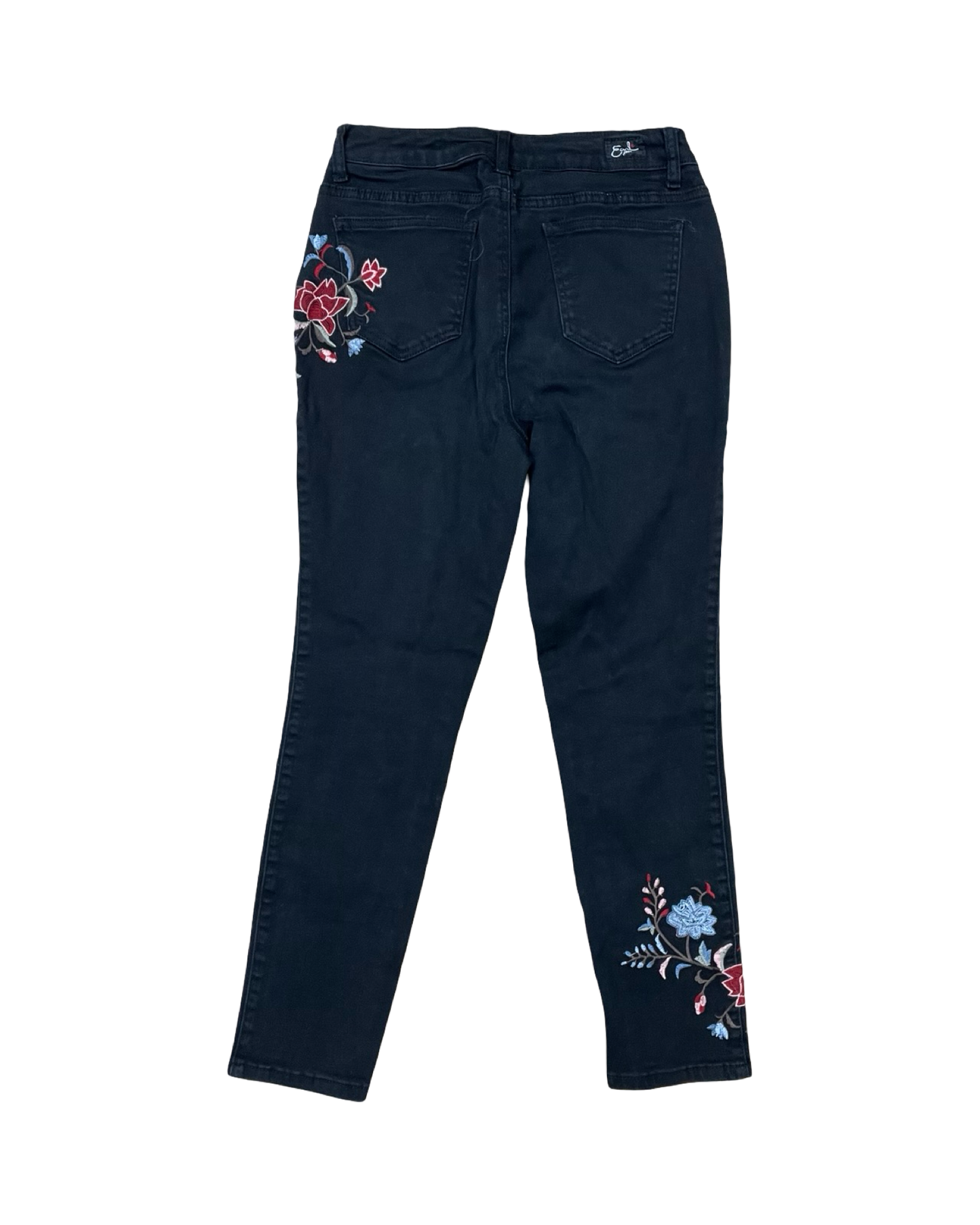 Jeans Skinny By Earl Jean In Black Denim, Size:10