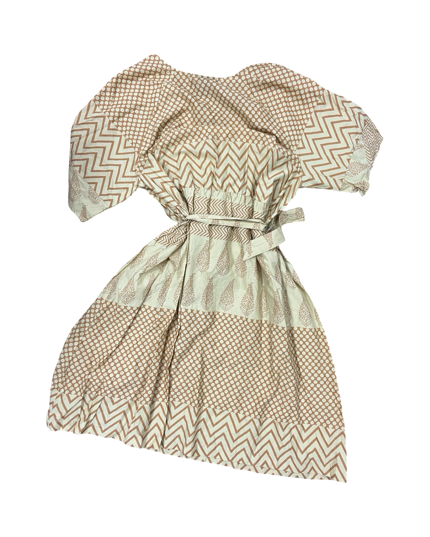 Dress Casual Midi By Ashley Stewart In Tan & Yellow, Size:1X