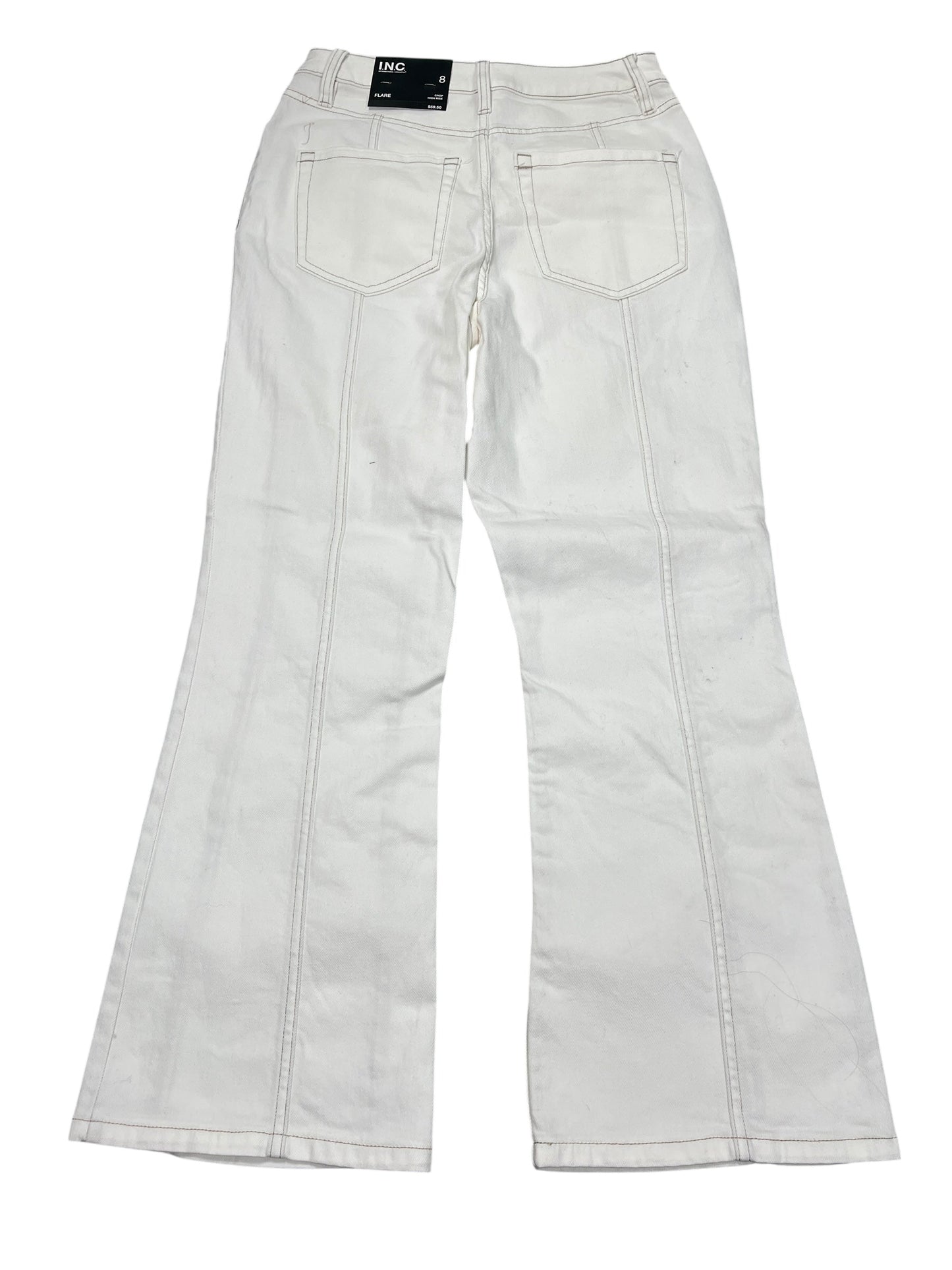 Jeans Flared By Inc In White Denim, Size:8