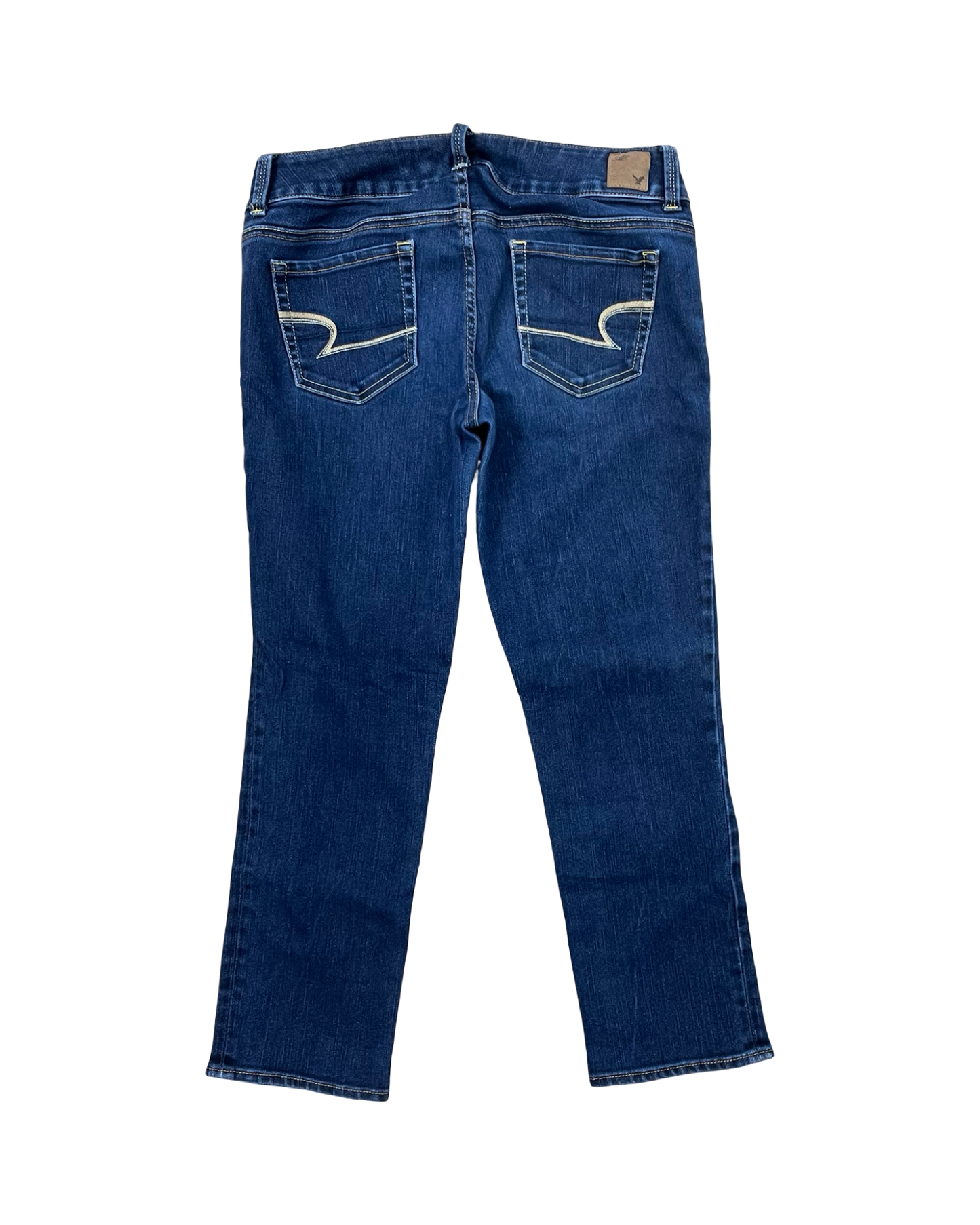 Jeans Cropped By American Eagle In Blue Denim, Size:8