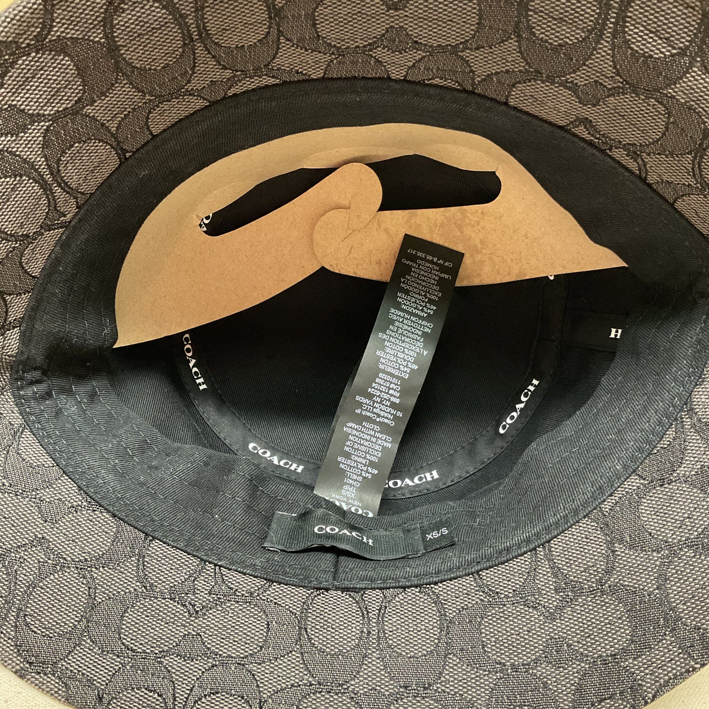 Hat Designer By Coach In Black & Grey