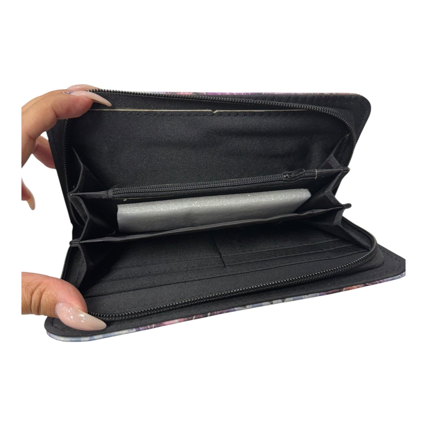 Wallet In Purple, Size:Large