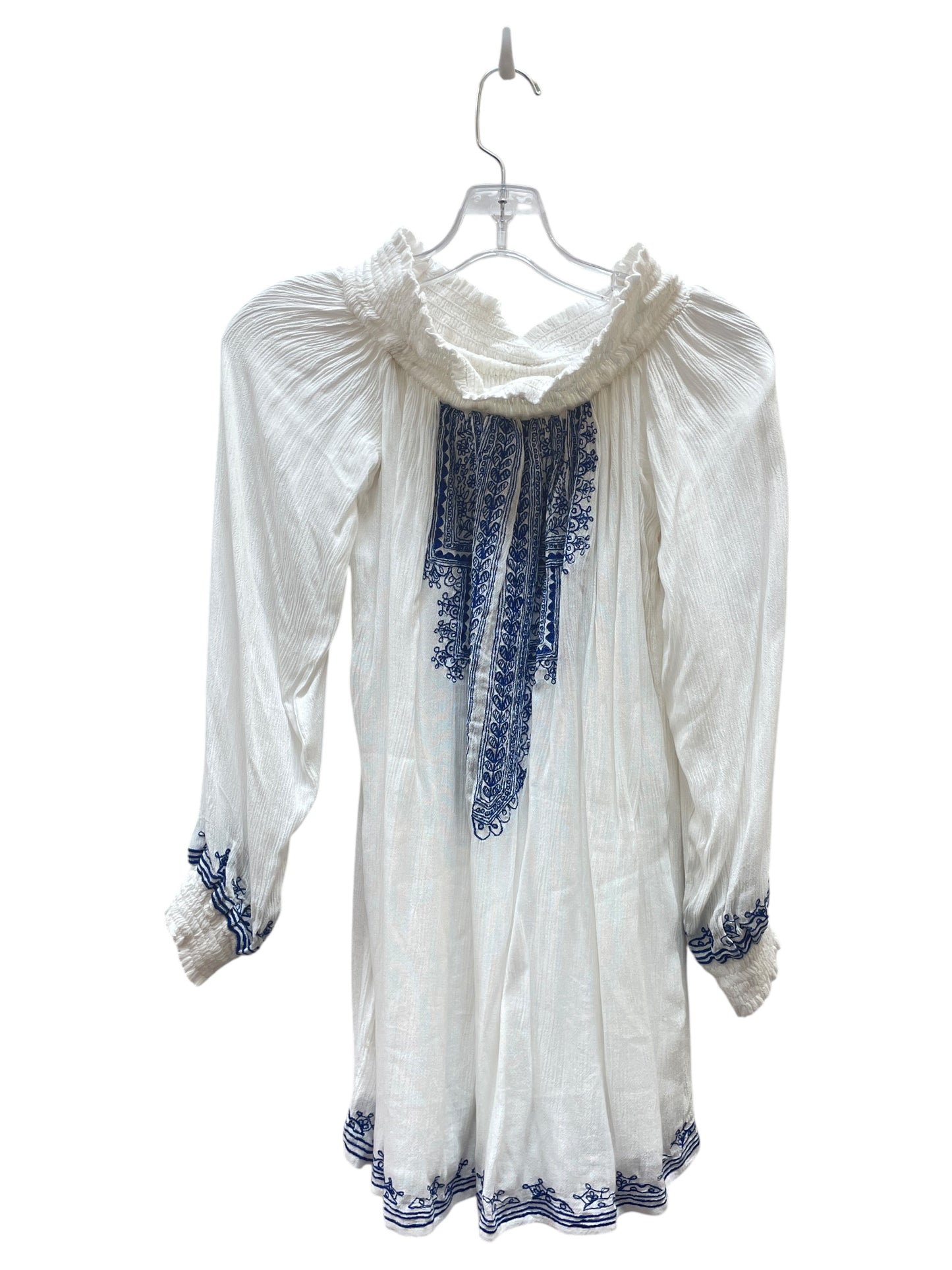 Dress Casual Midi By Tularosa In Blue & White, Size:S
