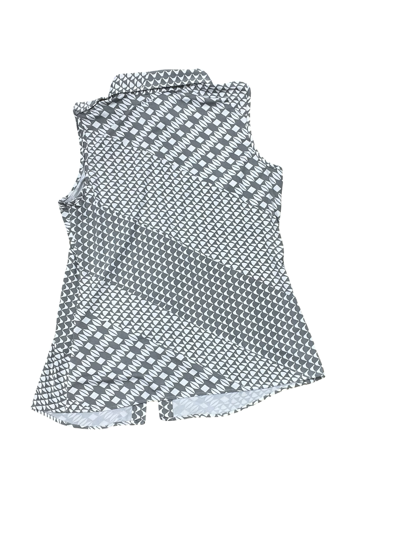 Top Sleeveless By Bcbg In Grey & White, Size:L
