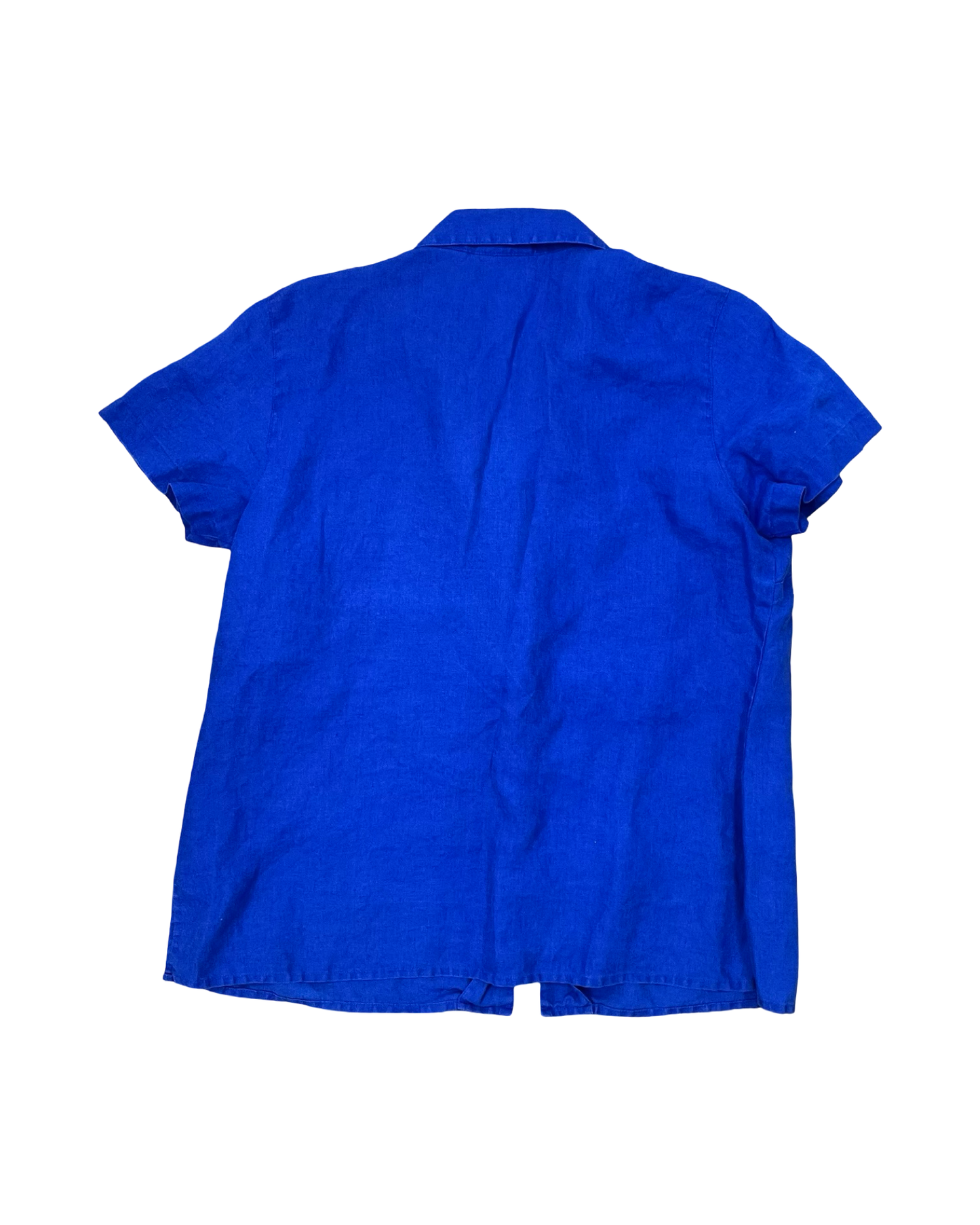 Blouse Ss By Liz Claiborne In Blue, Size:L